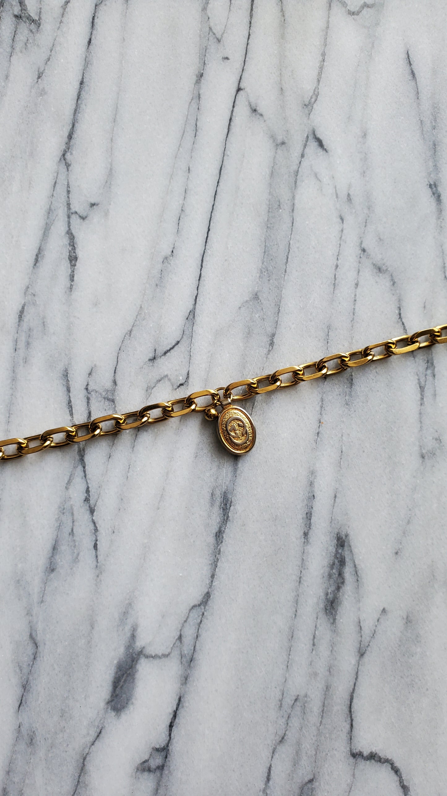 Authentic Vintage Gucci Upcycle Gold Chunky Necklace