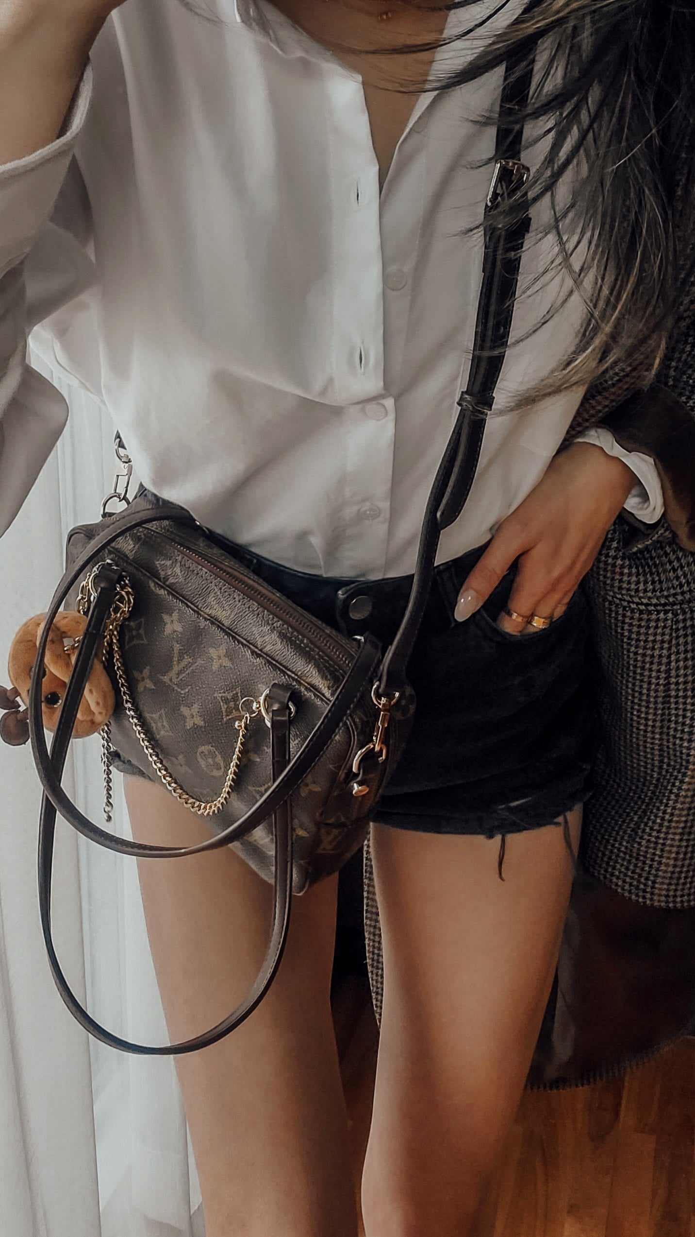 Authentic Vintage Louis Vuitton Upcycle New Gen Charm Shoulder/ Crossbody Bag