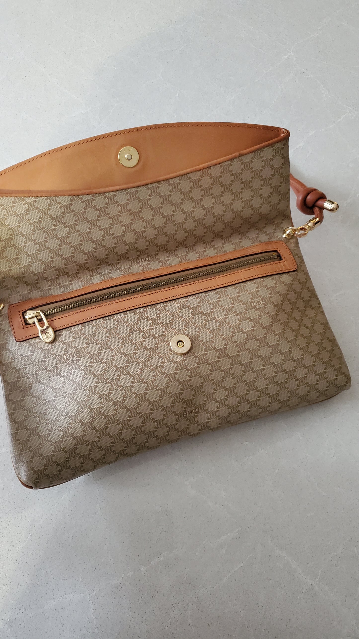 Authentic Vintage Celine Upcycle Purse with Strap