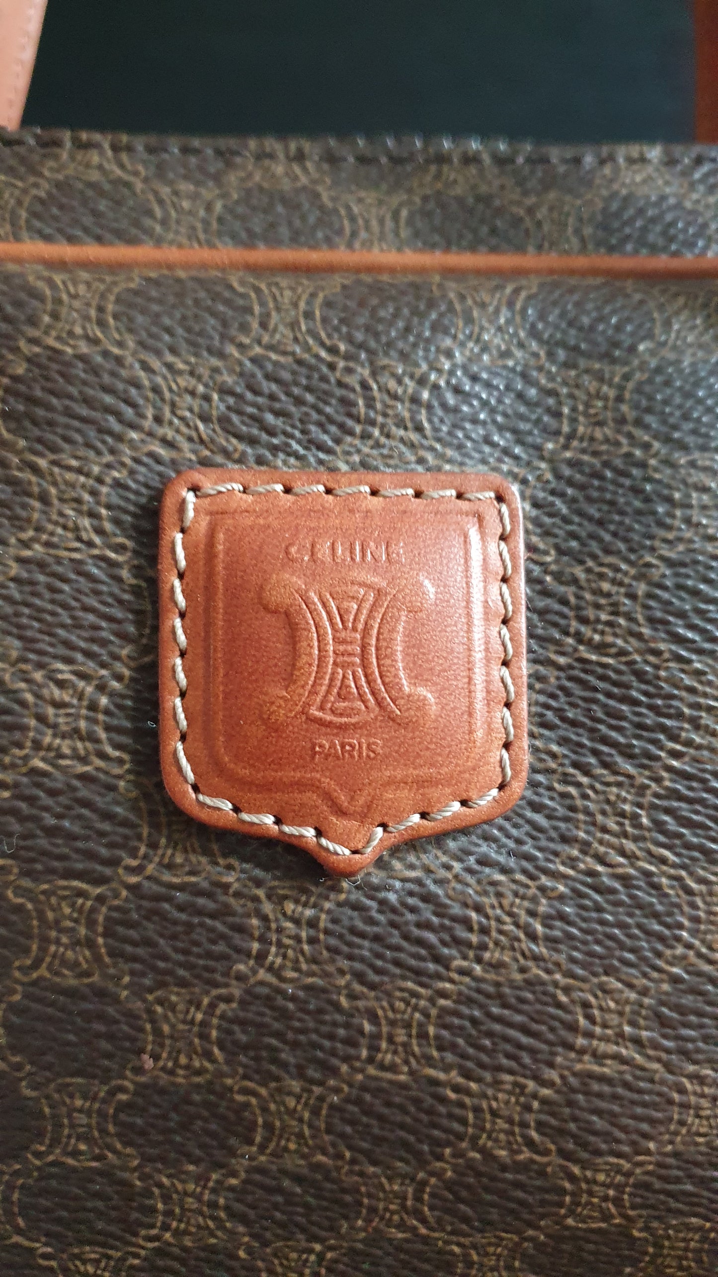 Authentic Vintage Celine Brown Upcycle Purse with Straps