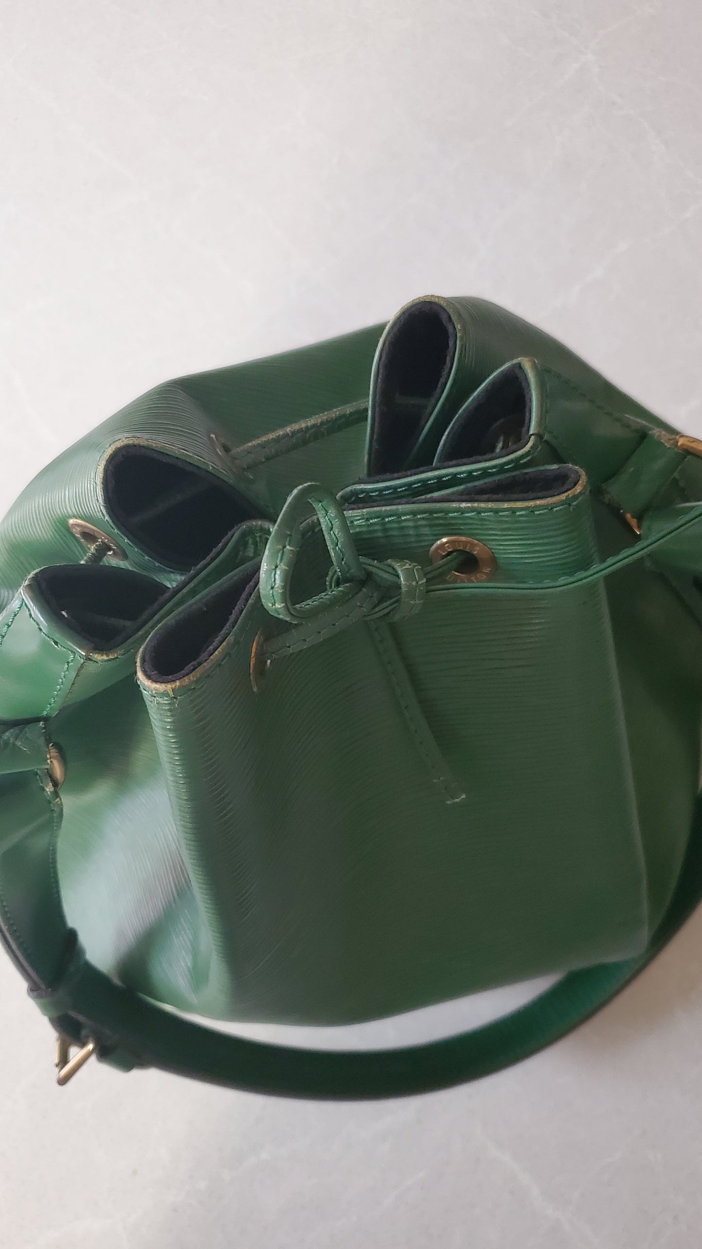 Authentic Vintage Louis Vuitton Green Epi Bucket Bag