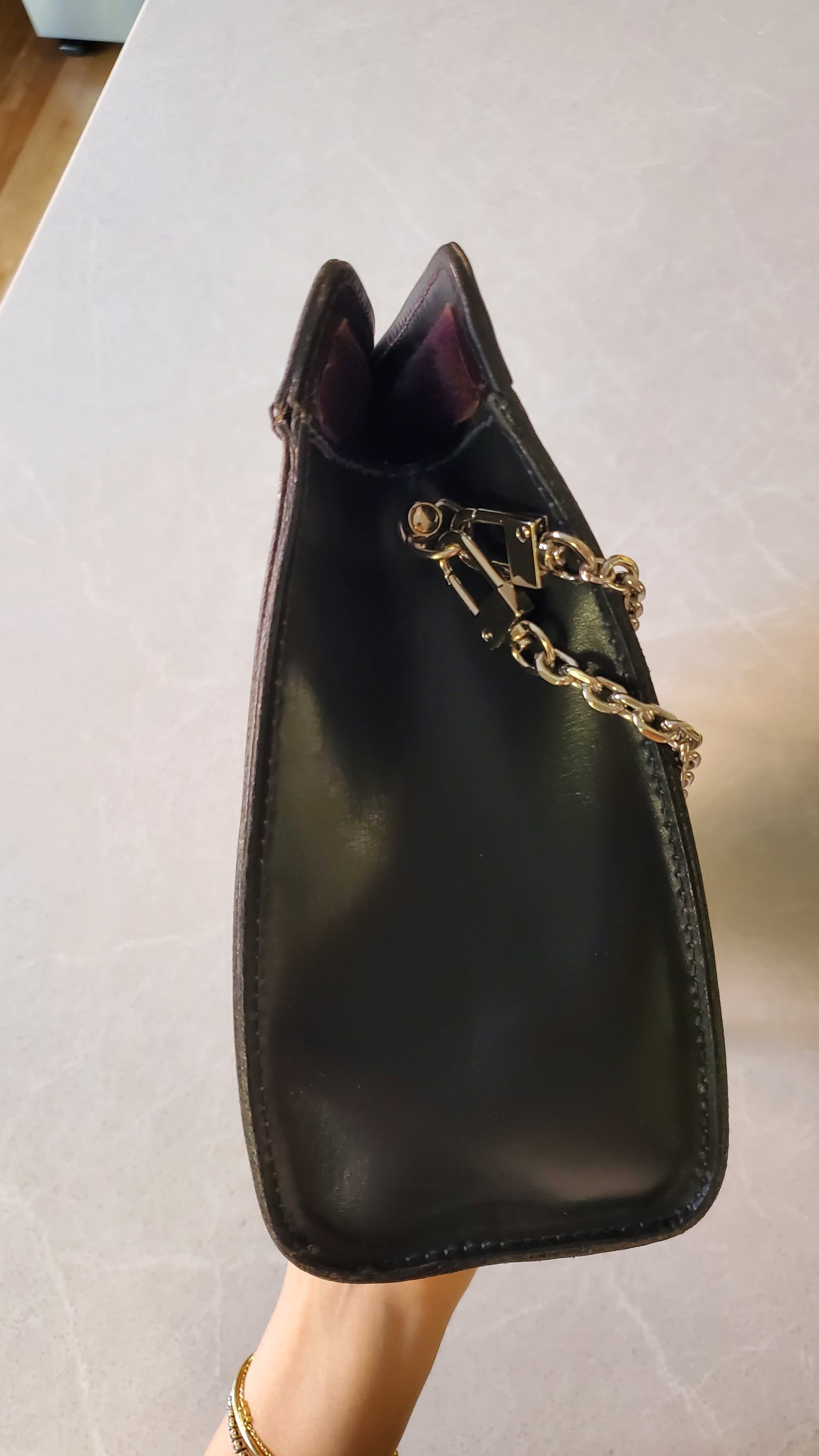 Authentic Vintage Upcycle Gucci Large Bag on Chains (with velcro closing)