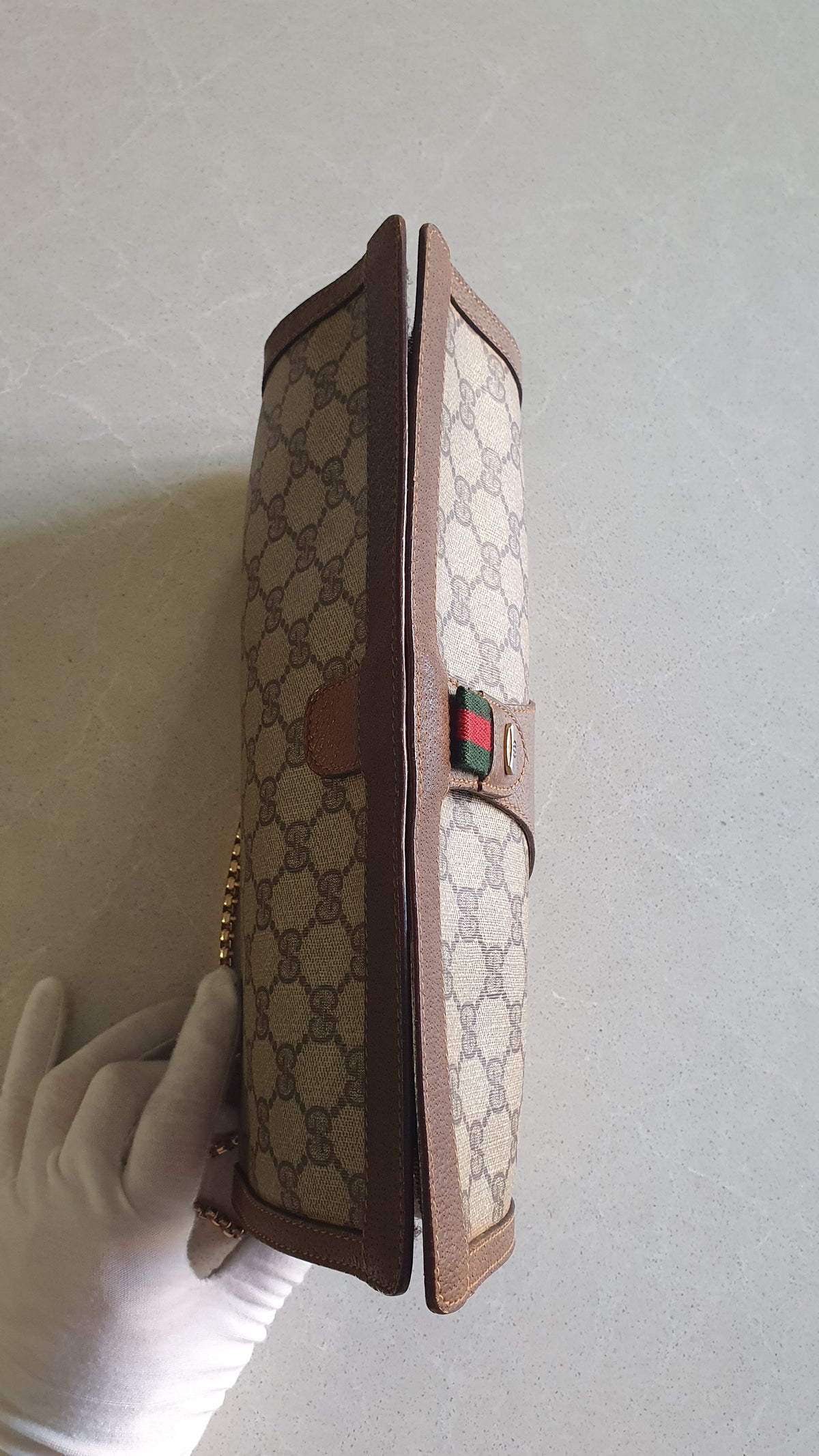Authentic Vintage Gucci Upcycle Purse with Chains (with velcro closing)
