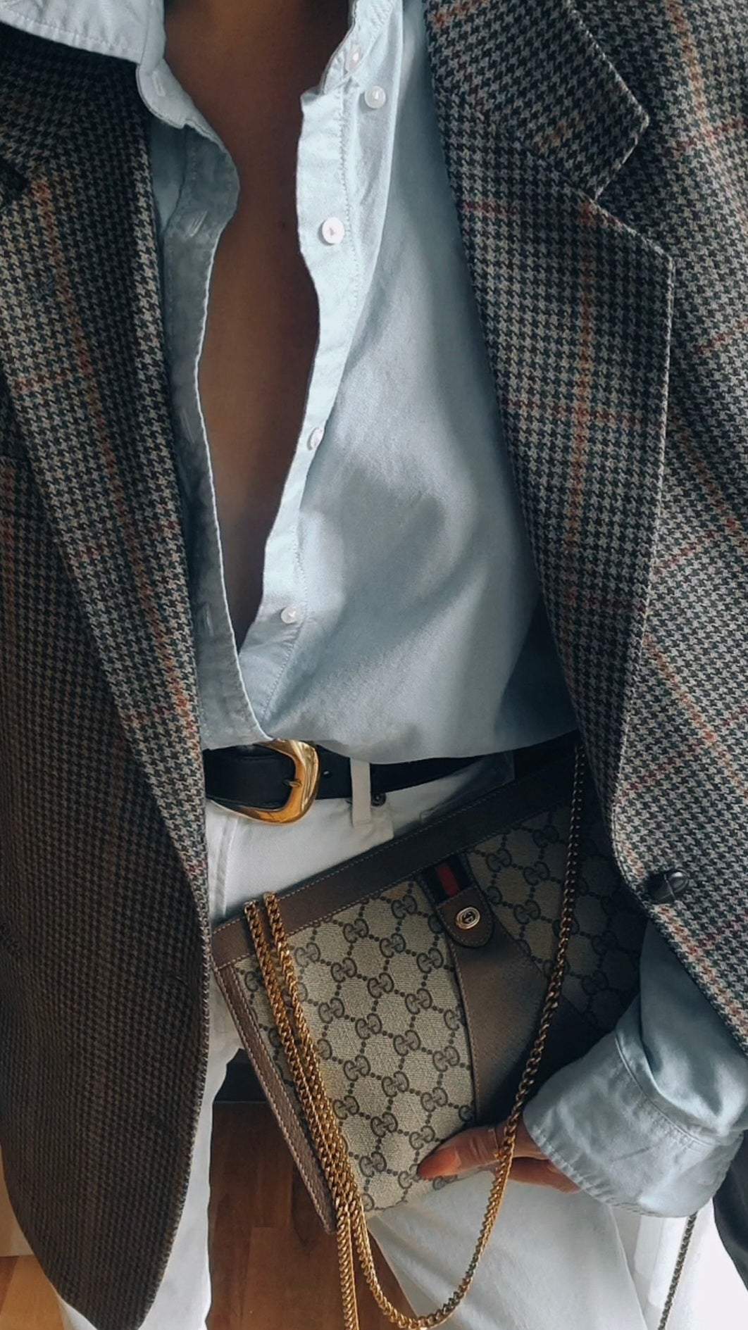 Authentic Vintage Gucci Upcycle Purse with Chains (with velcro closing)