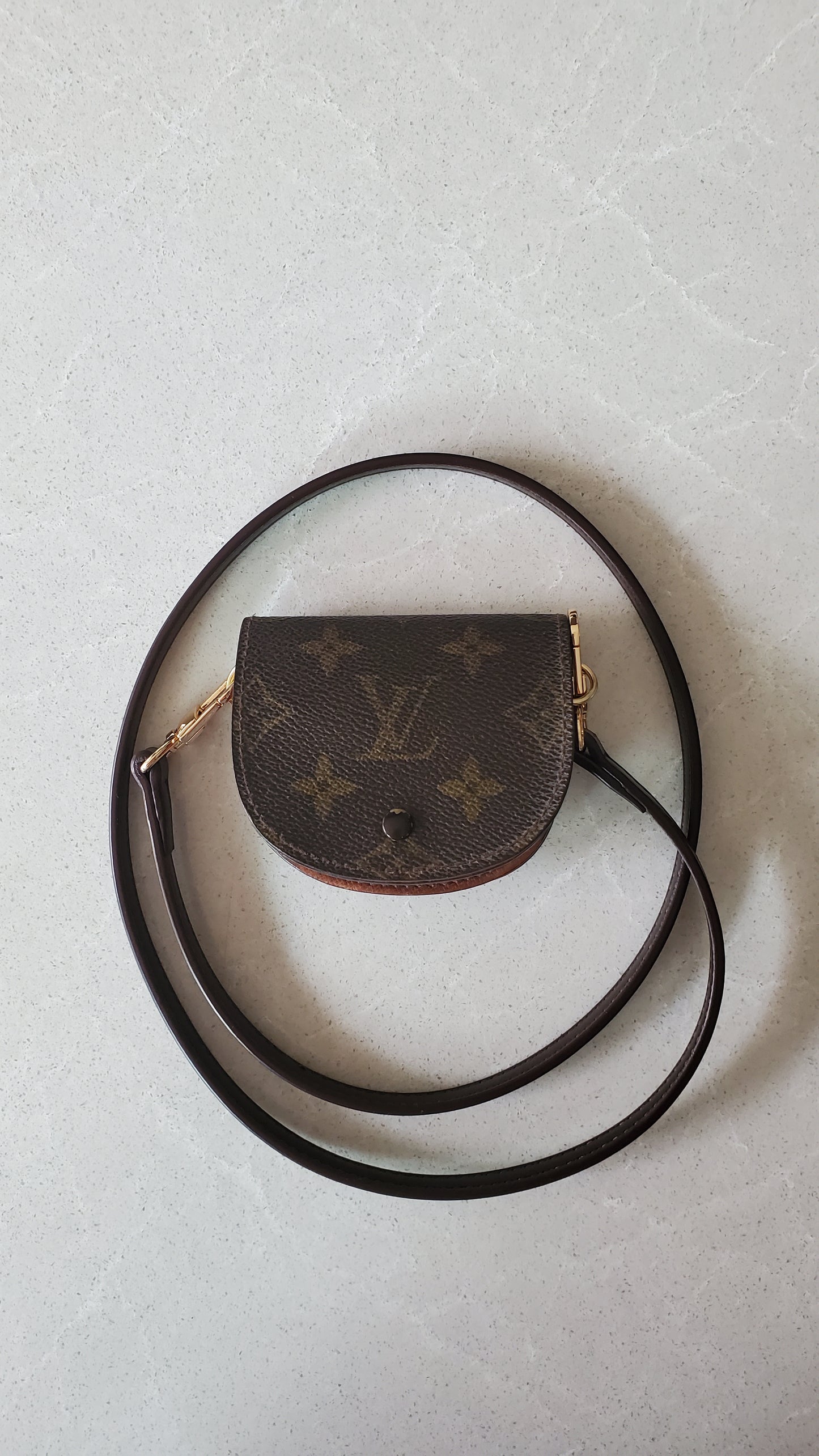 Authentic Vintage Louis Vuitton Upcycle Mini Pouch with Strap