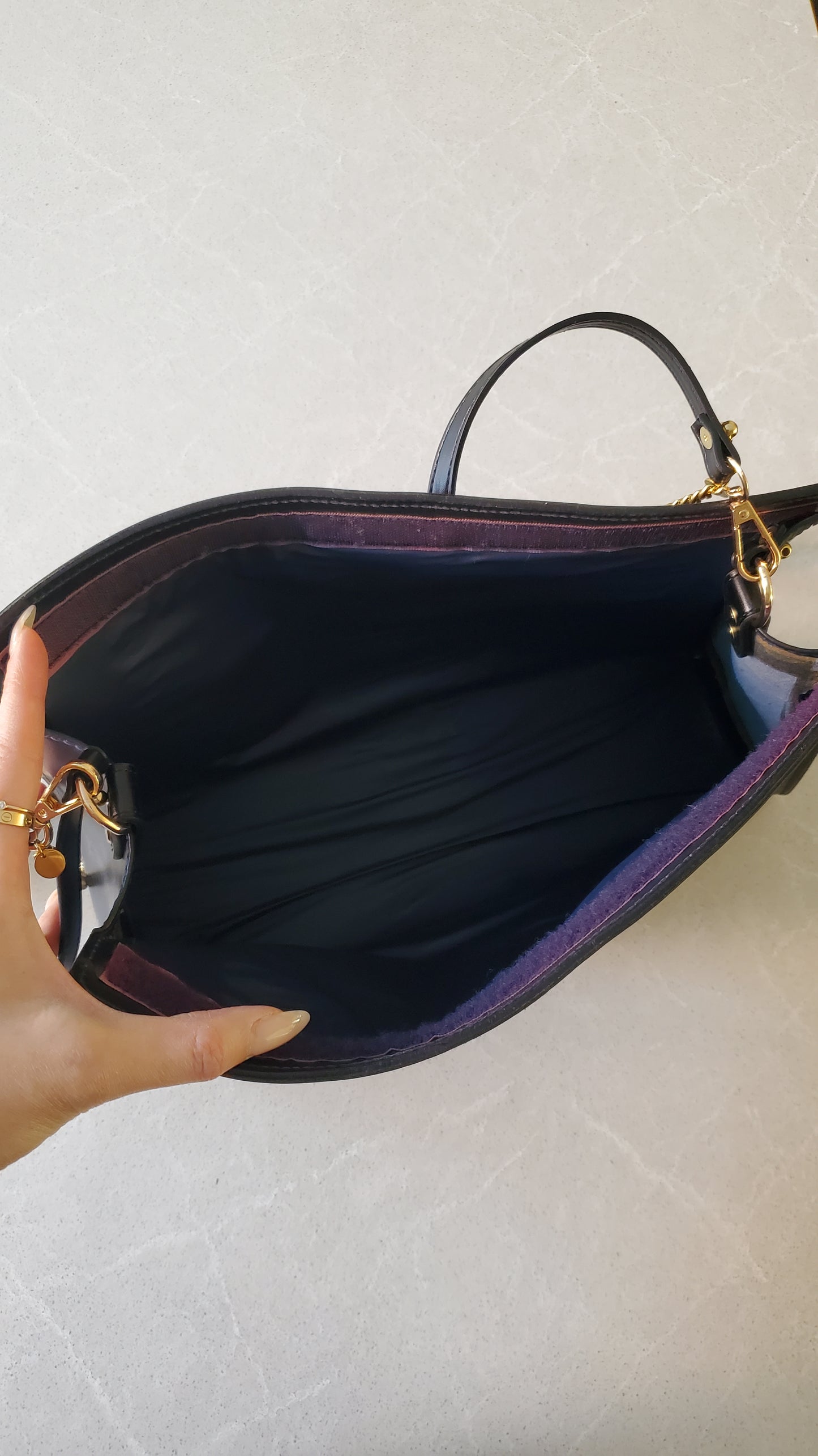 Authentic Vintage Upcycle Gucci Large Bag on Chains (with velcro closing)