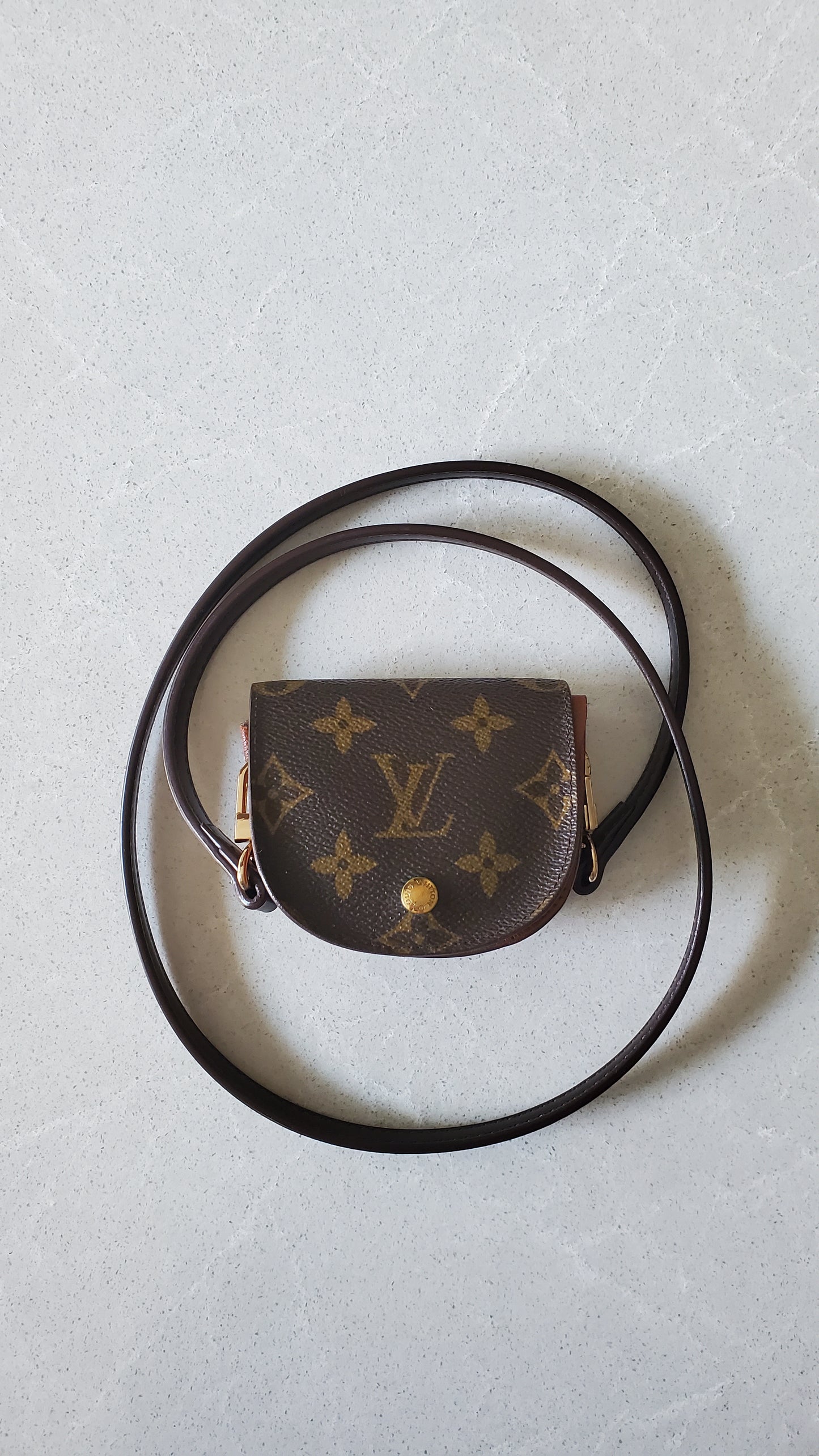 Authentic Vintage Louis Vuitton Upcycle Mini Pouch with Strap