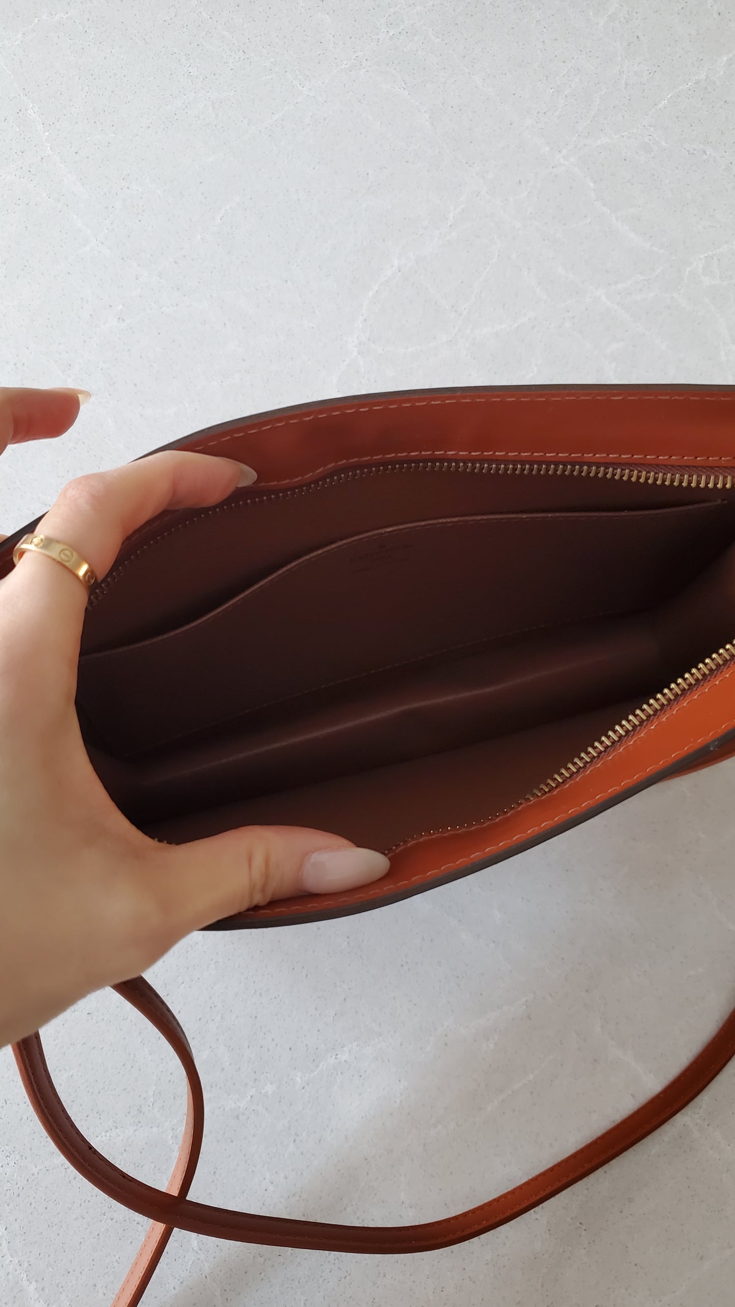 Authentic Louis Vuitton Upcycle Tan Epi Purse with Straps and Chain