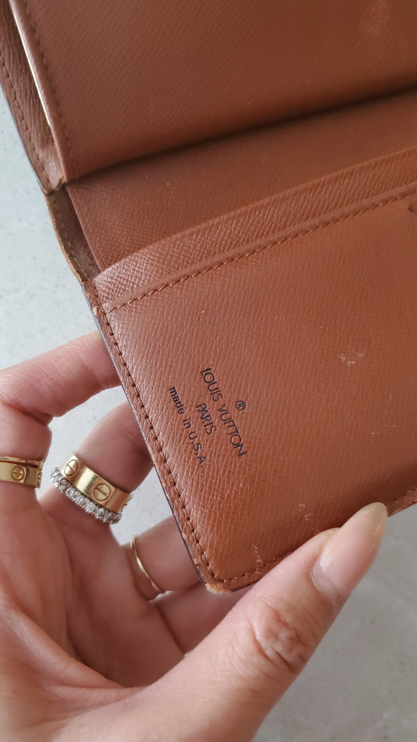 Authentic Vintage Louis Vuitton Upcycle Small Compact Wallet with Strap