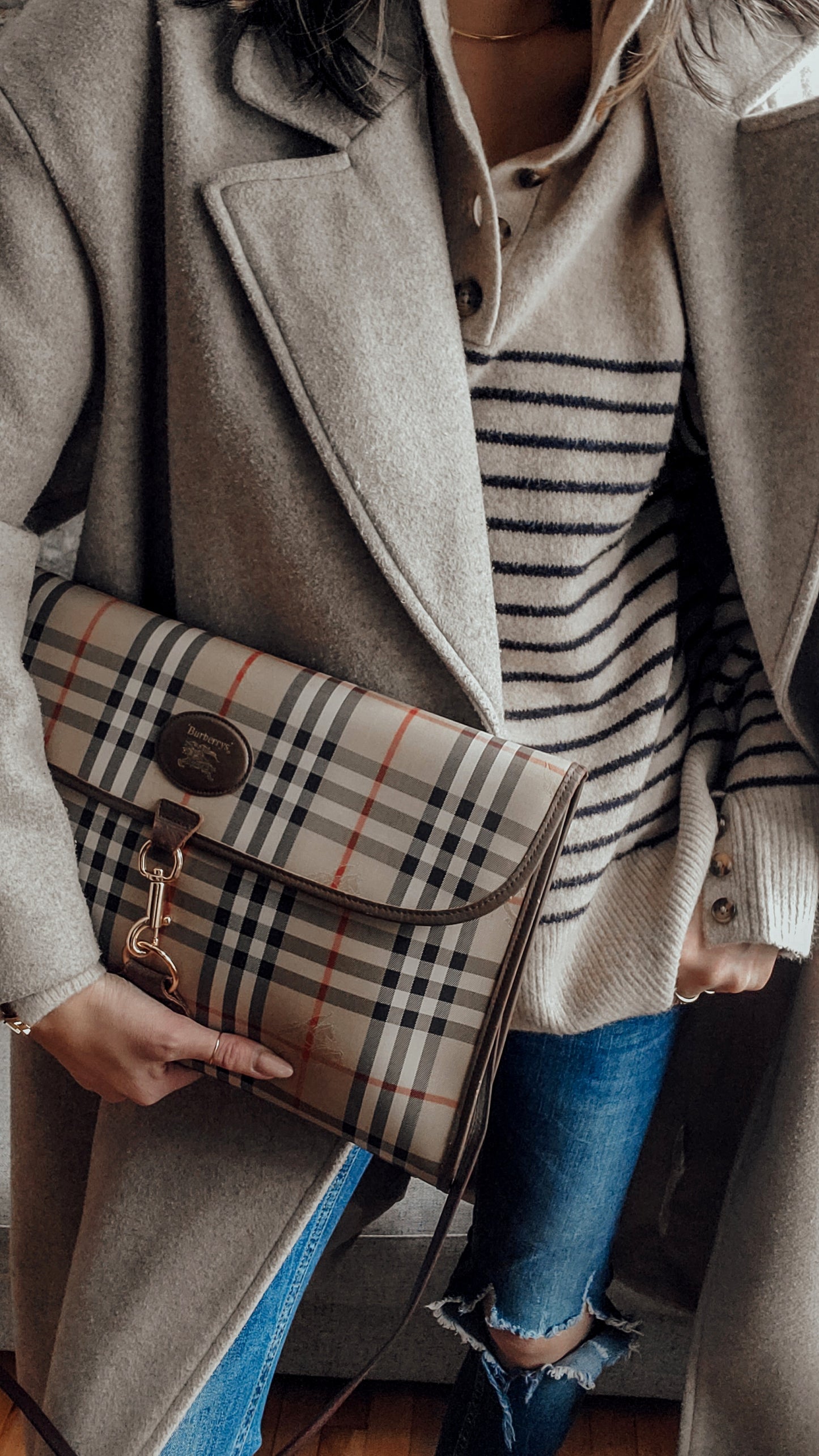 *New Drop* Authentic Burberry Upcycle Large (Brown) Purse on Strap