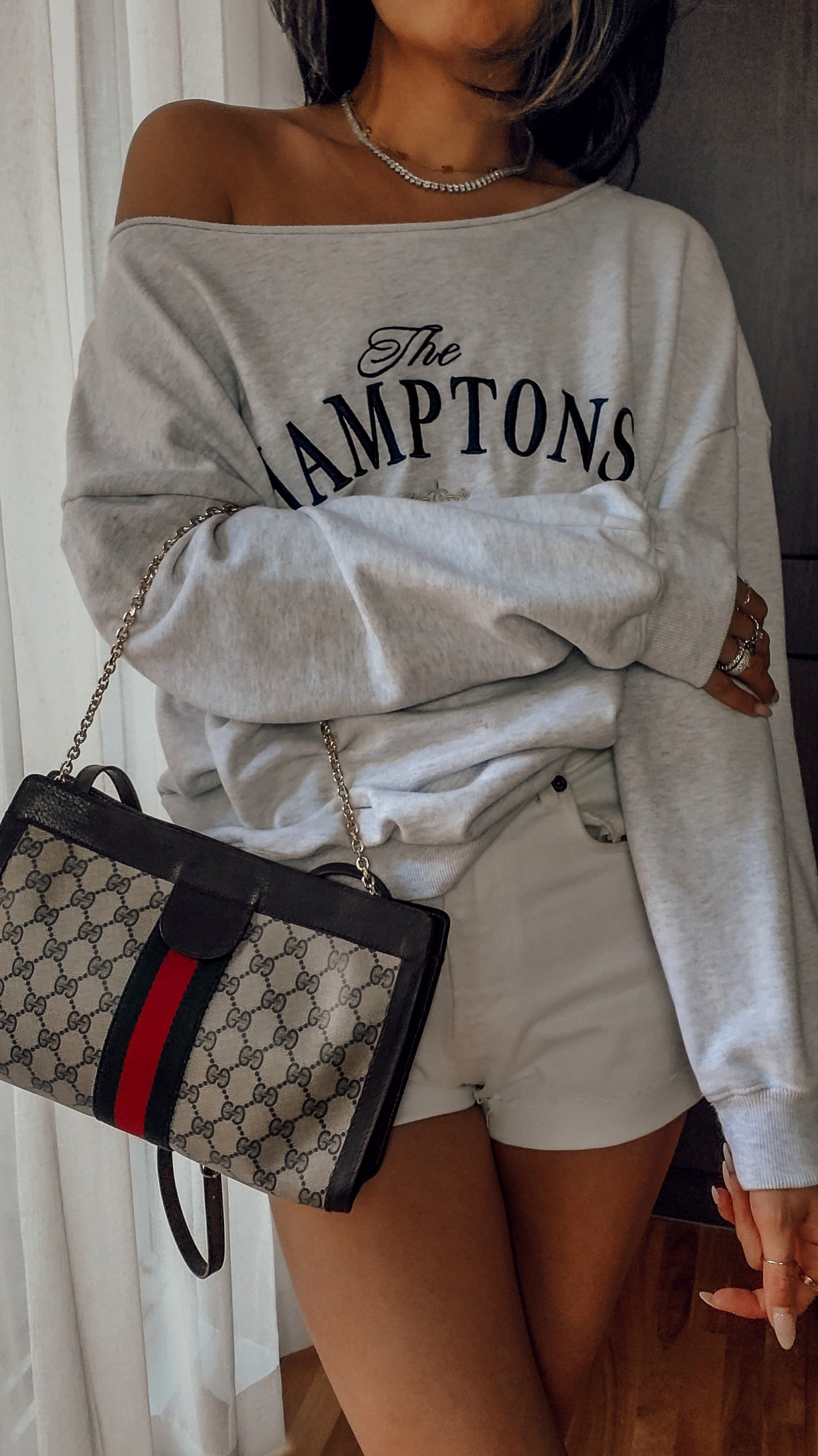 Authentic Vintage Gucci Upcycle Brown Purse (with velcro closing) with Adjustable Strap & Chain
