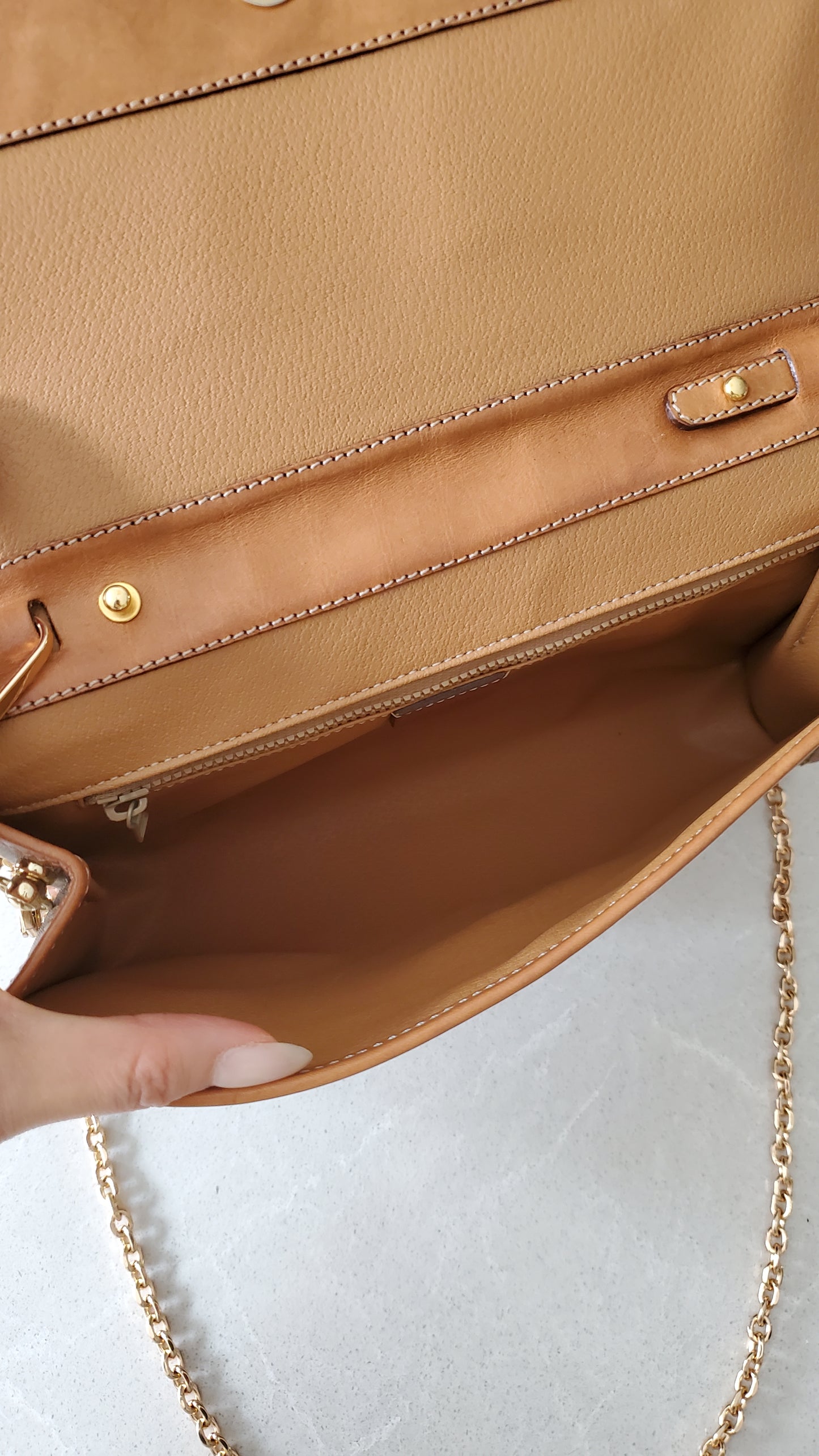 Authentic Vintage Celine (2/2) Upcycle Purse with Strap & Chain