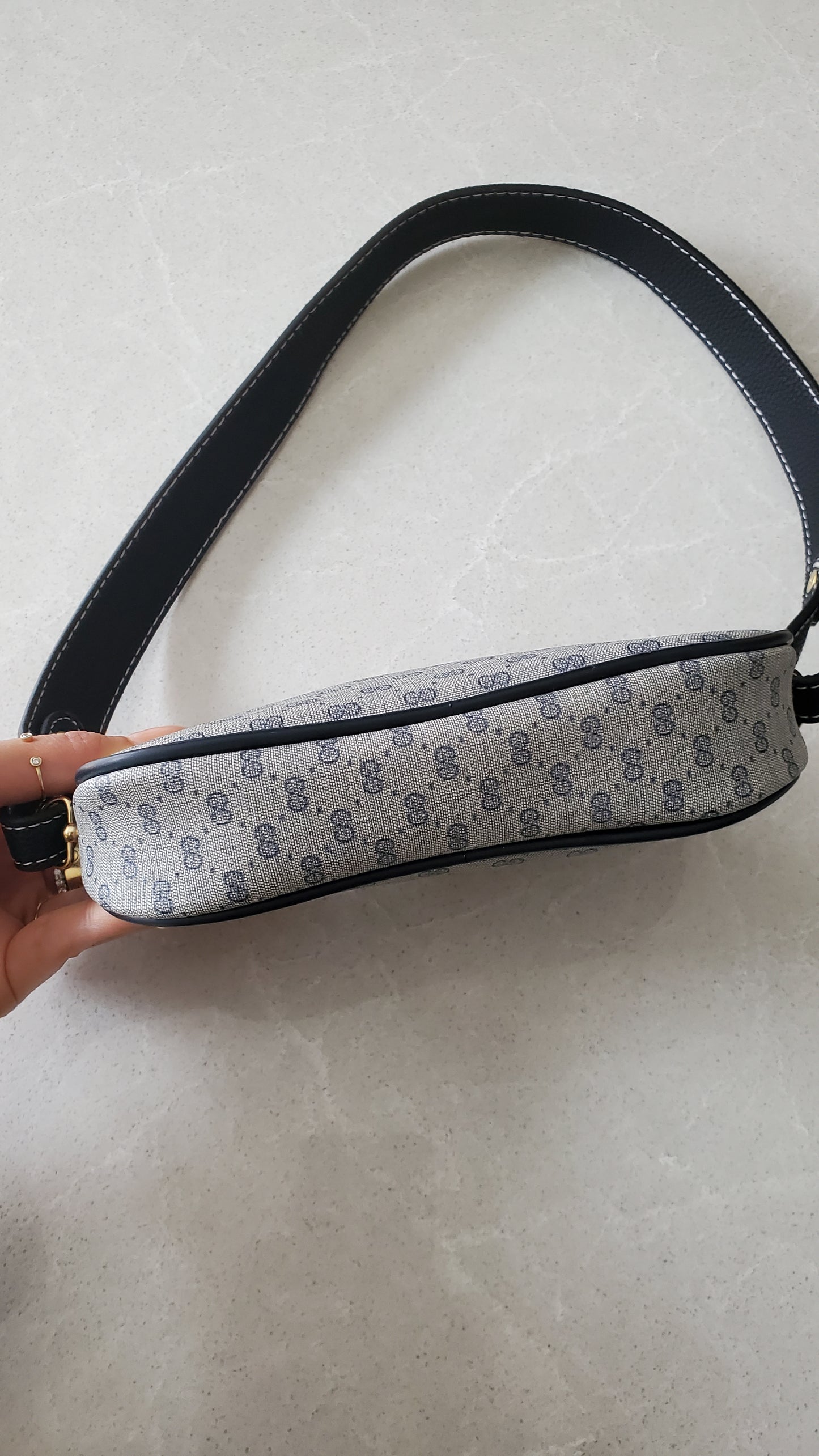 *Rare* Authentic Vintage Gucci Upcycle Shoulder Moon Purse with Strap