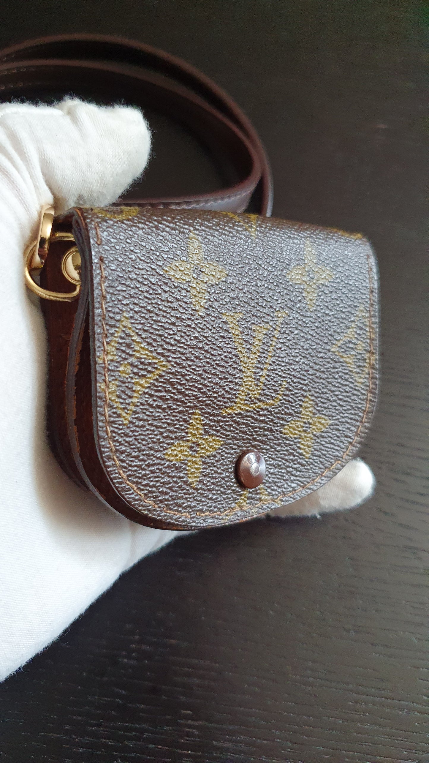 Authentic Vintage Louis Vuitton Upcycle Mini Pouch with Strap