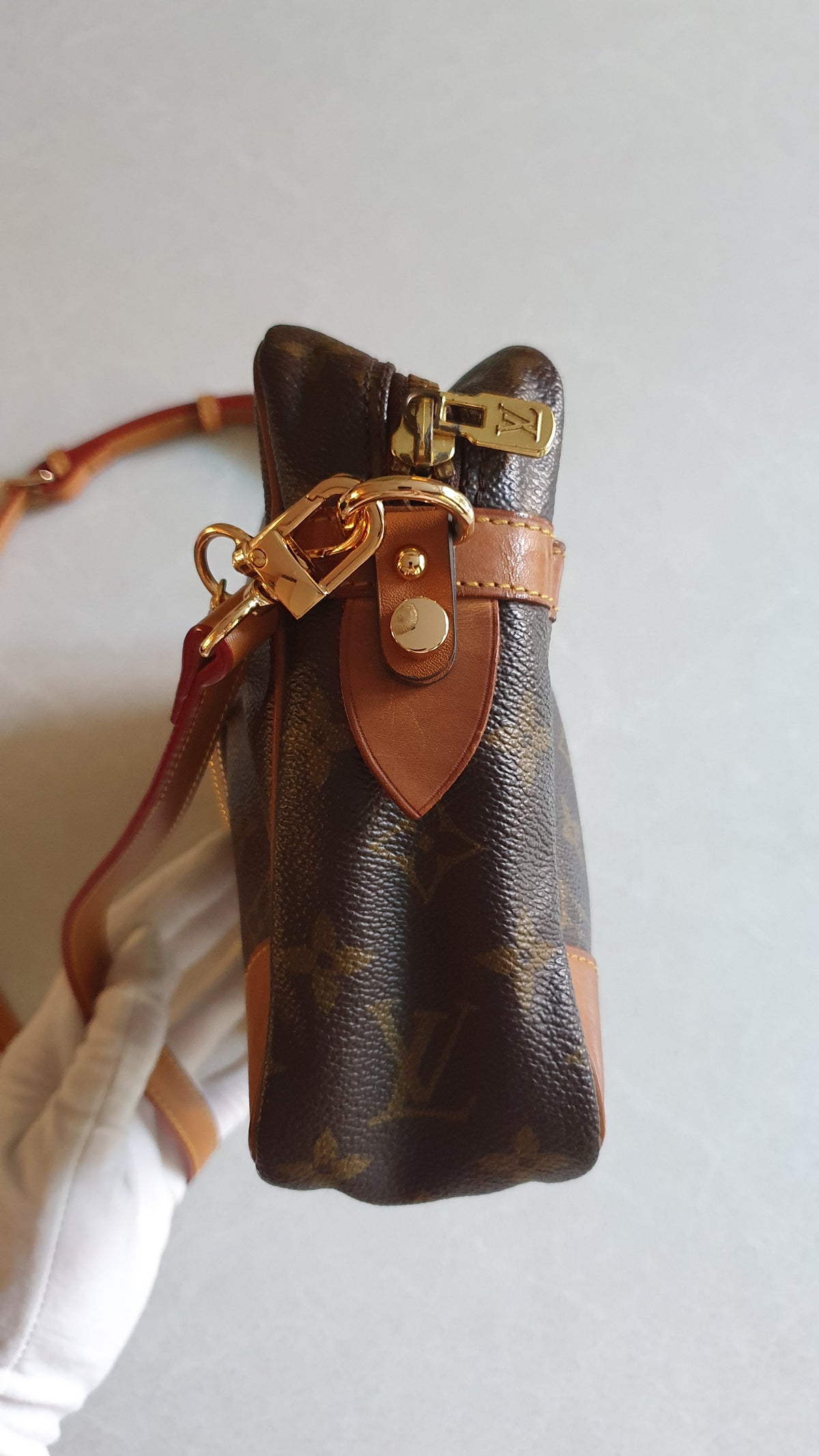 Authentic Vintage Louis Vuitton (2) Upcycle Purse with Strap & Chain