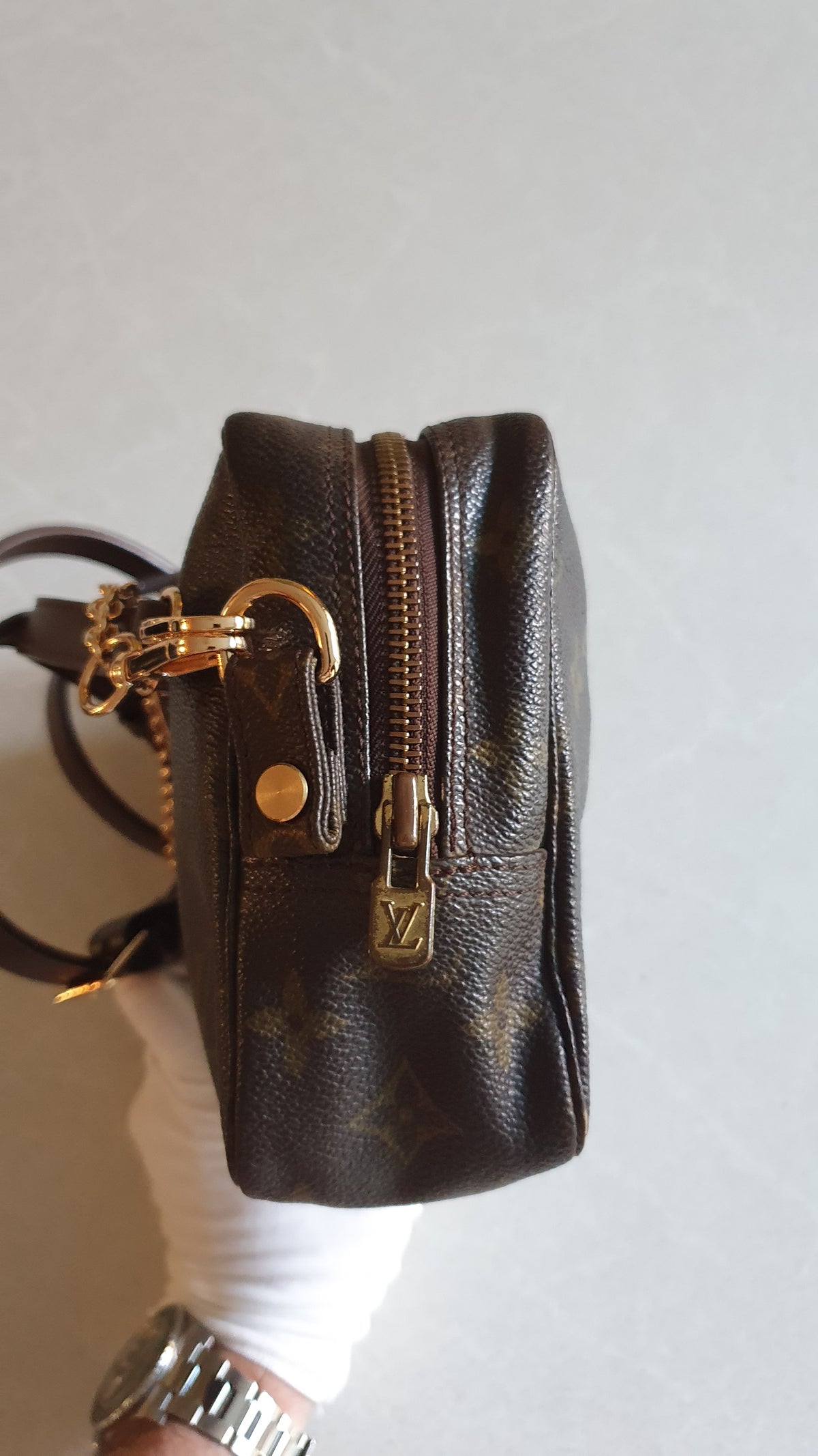 Authentic Vintage Louis Vuitton Upcycle Purse with Straps & Chain