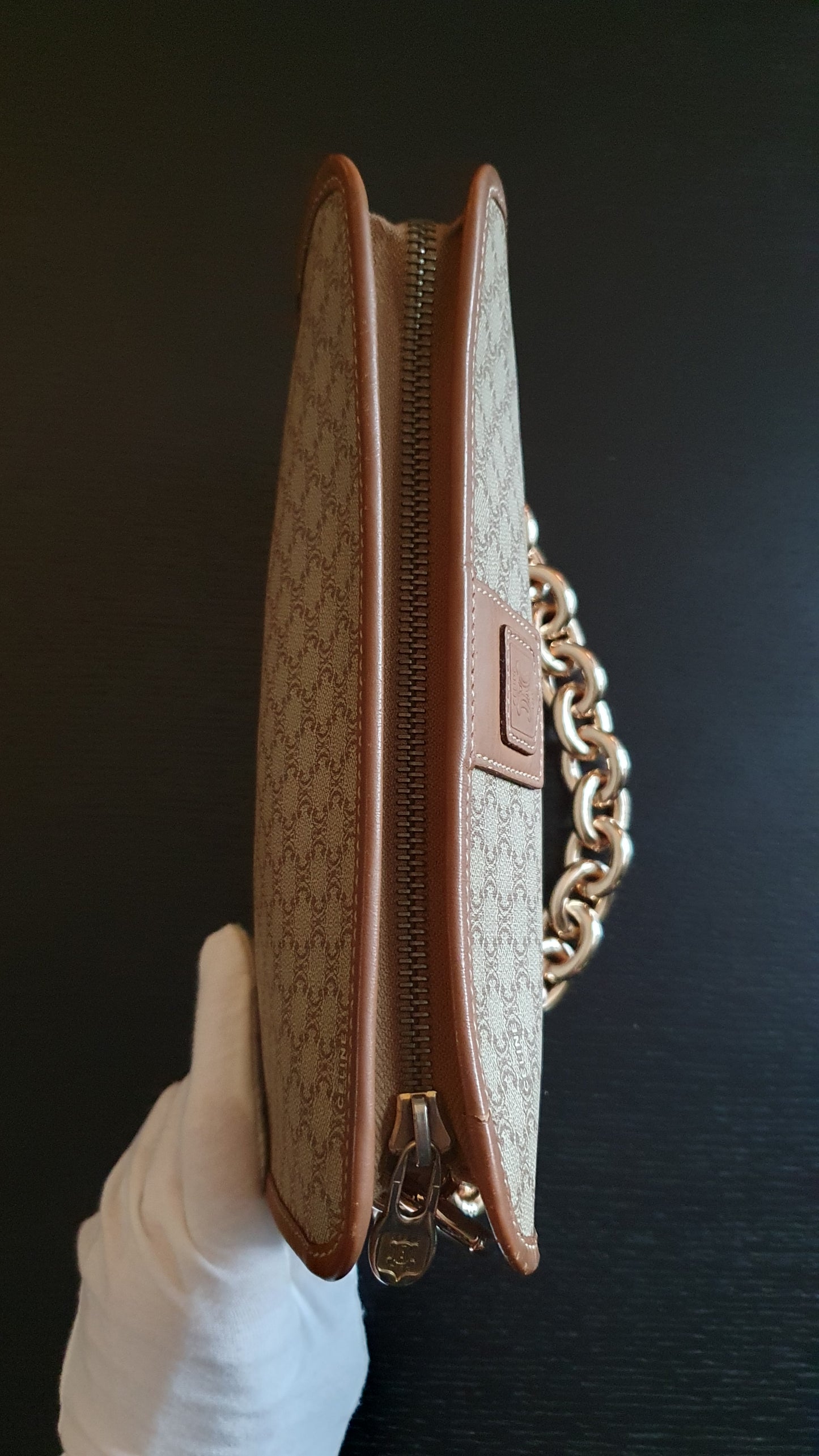 Authentic Vintage Celine Upcycle Tan Shoulder Purse
