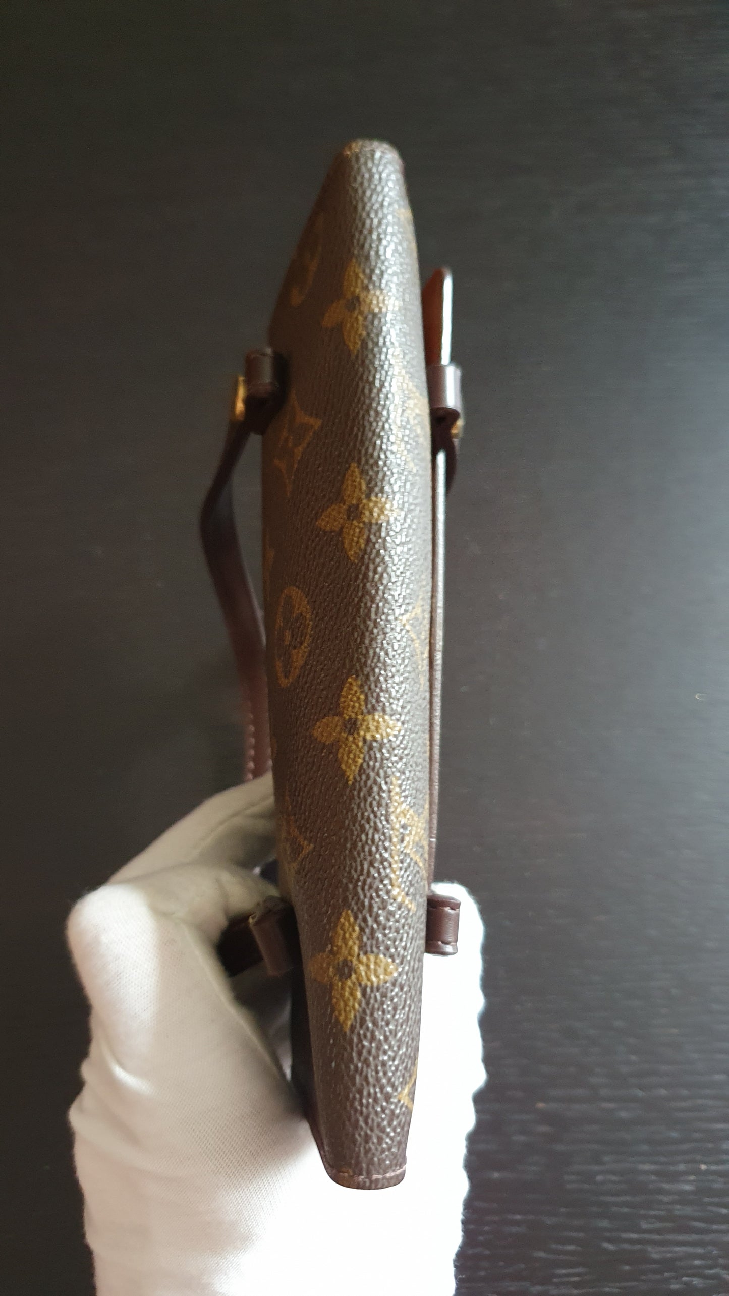Authentic Vintage Louis Vuitton Upcycle Brown Monogram Wallet with Two Handles