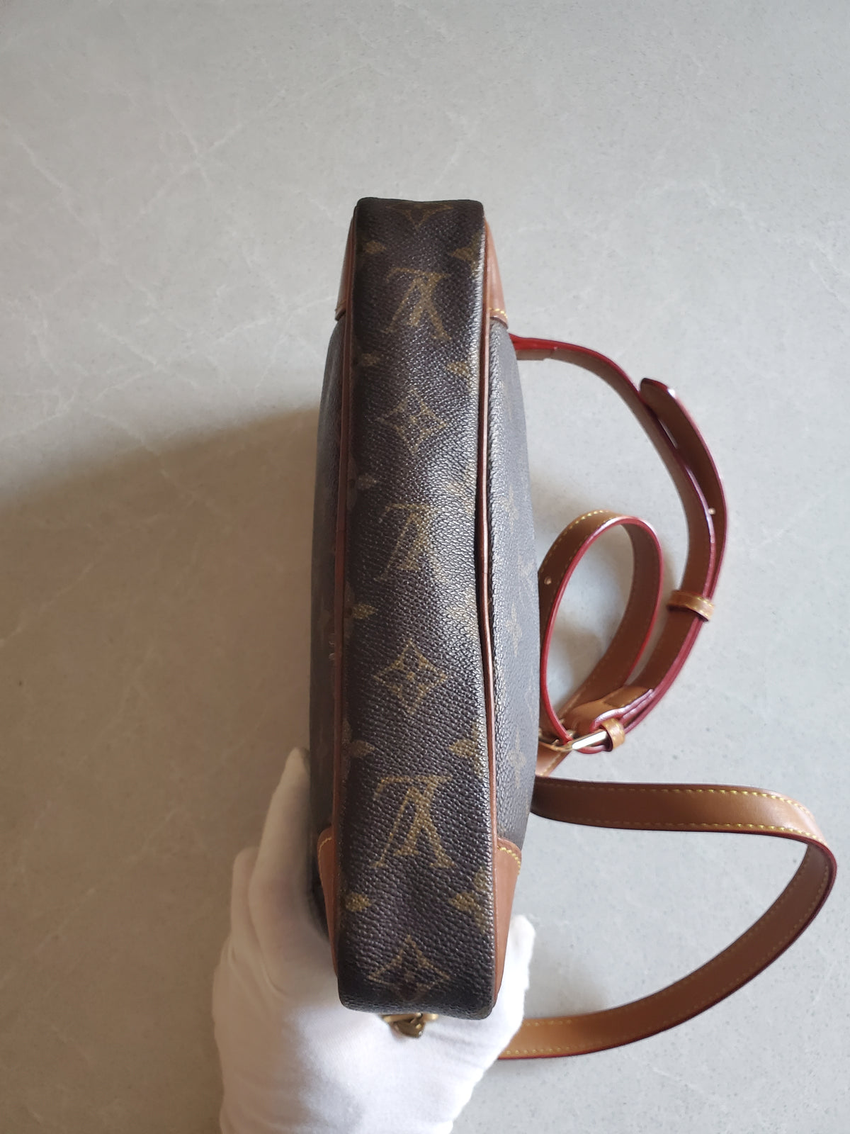 Authentic Vintage Louis Vuitton (2) Upcycle Purse with Strap & Chain