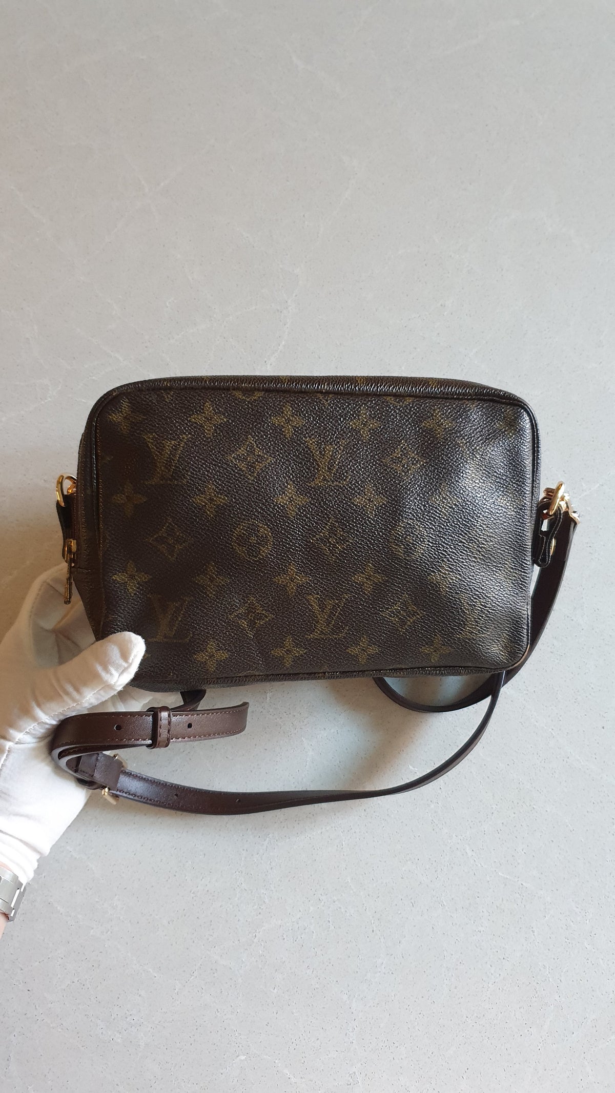 Authentic Vintage Louis Vuitton Upcycle Purse with Straps & Chain
