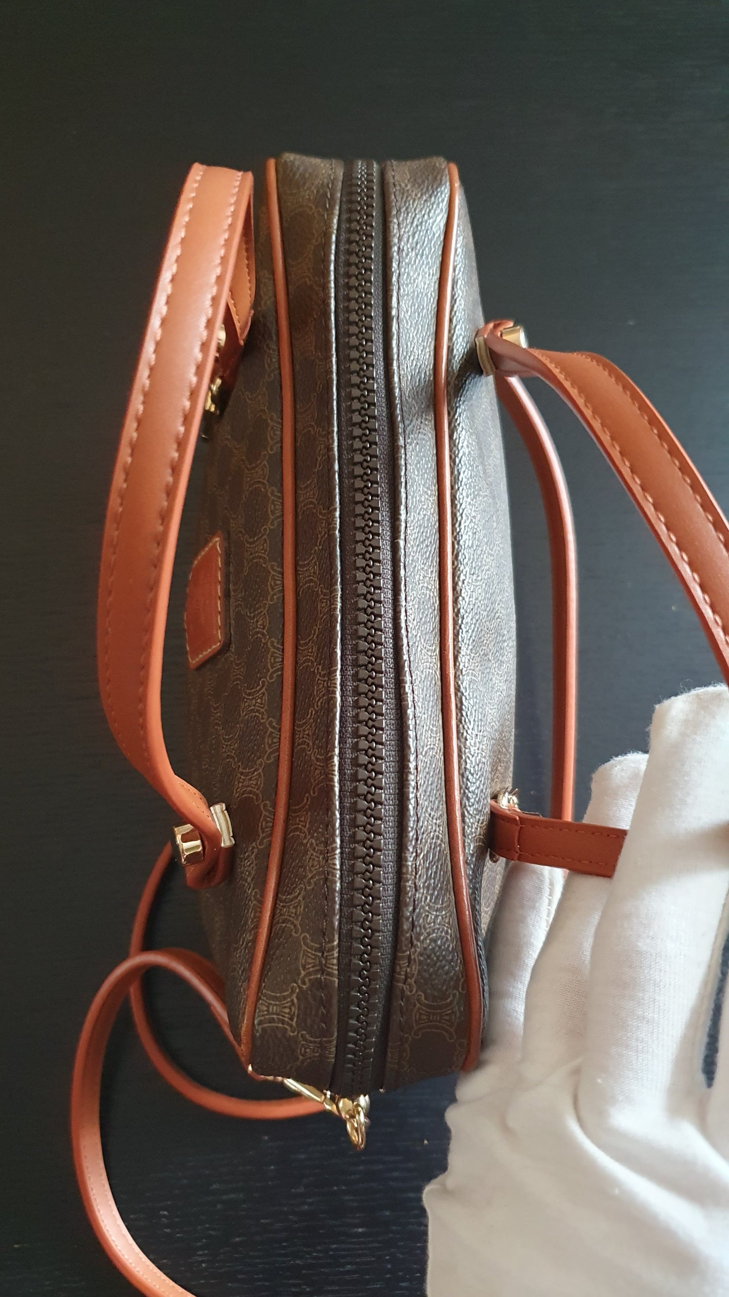 Authentic Vintage Celine Brown Upcycle Purse with Straps