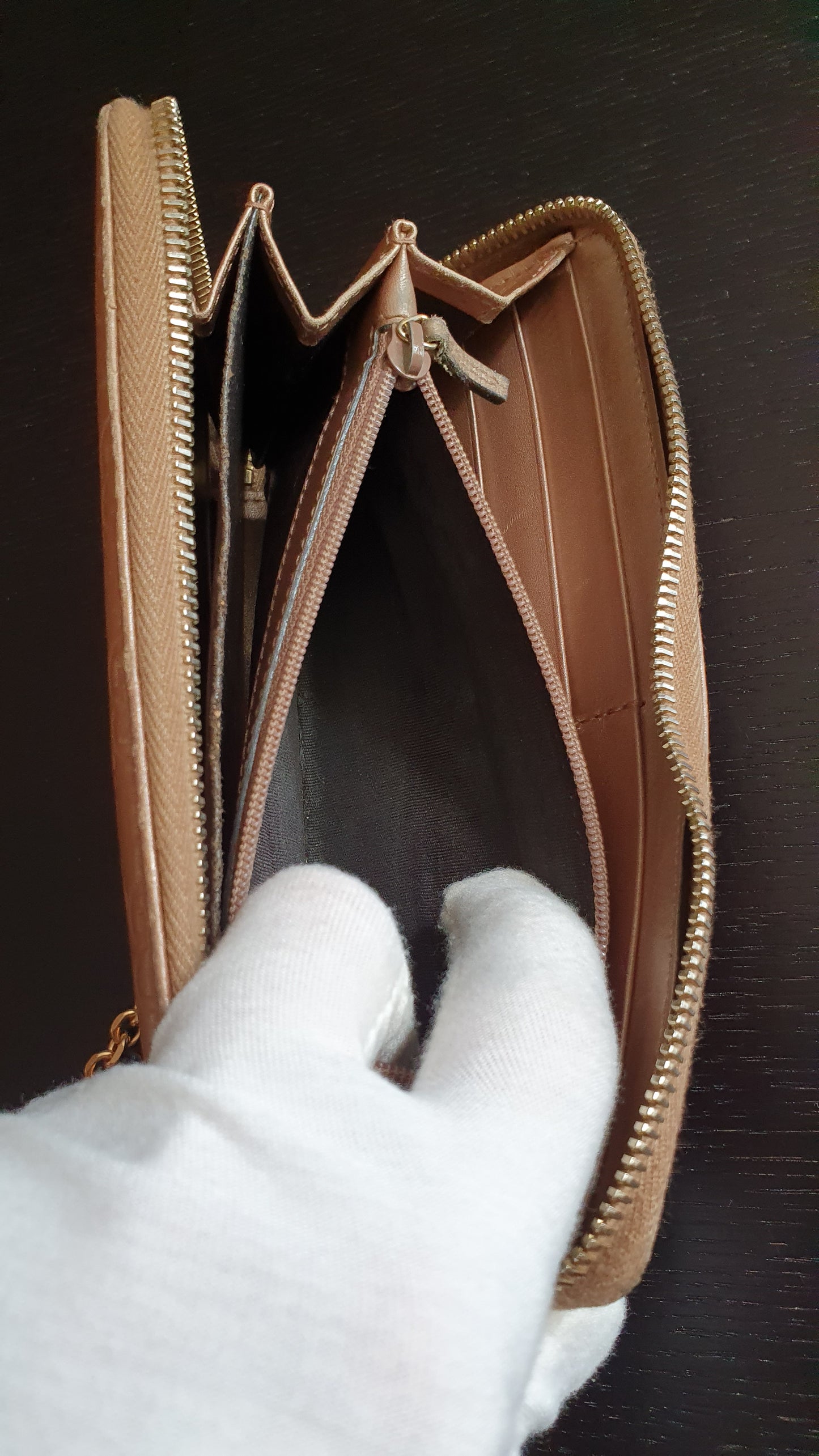 Authentic Gucci Upcycle Zip Wallet with Shoulder Chain