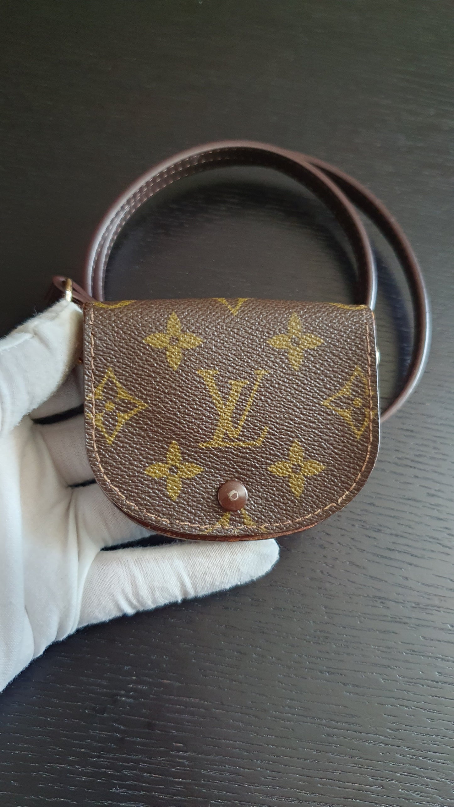 Authentic Vintage Louis Vuitton Upcycle Mini Pouch with Strap