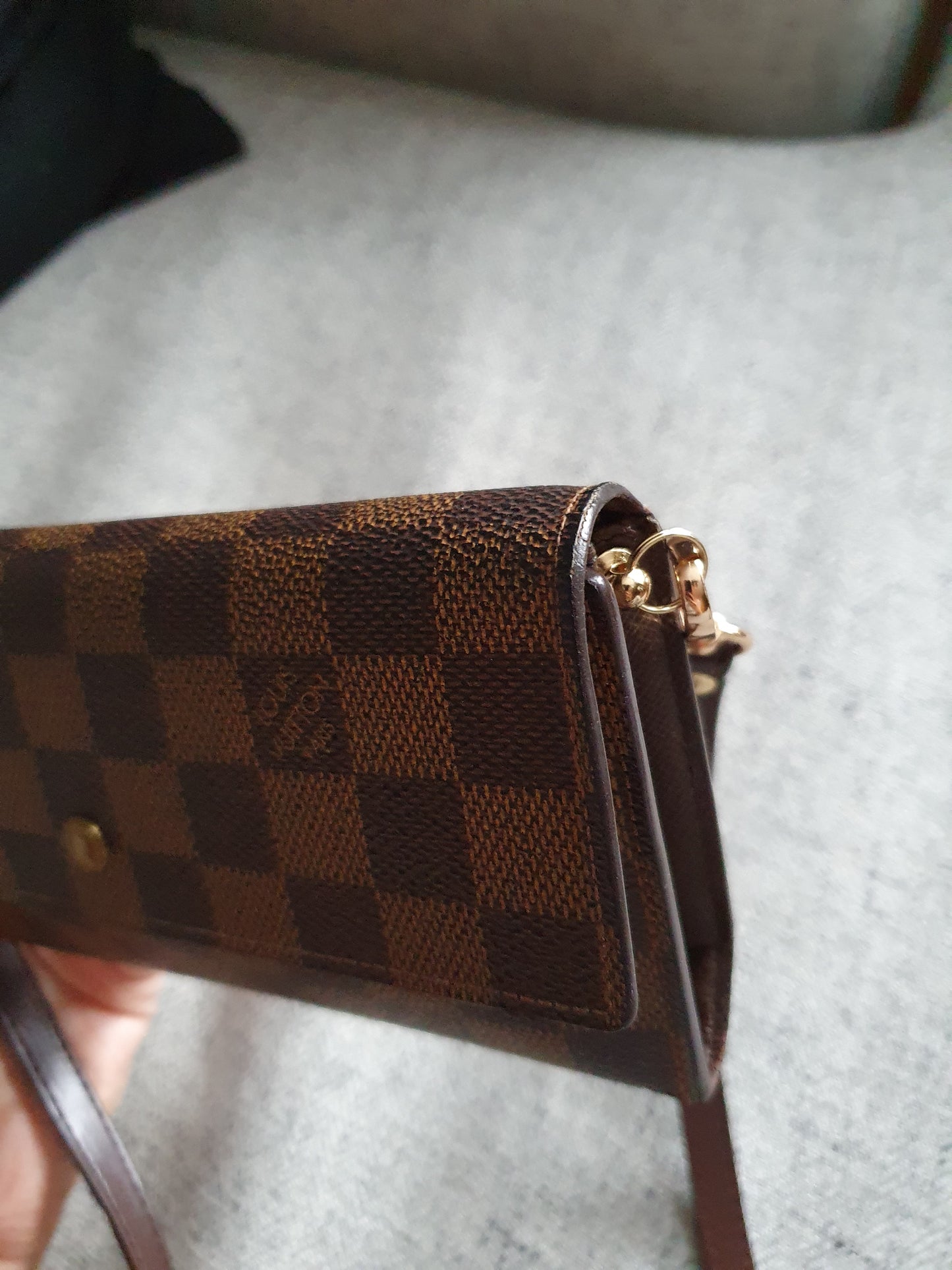 *New Drop* Authentic Louis Vuitton Brown Ebene Upcycle (Open) Wallet on Strap