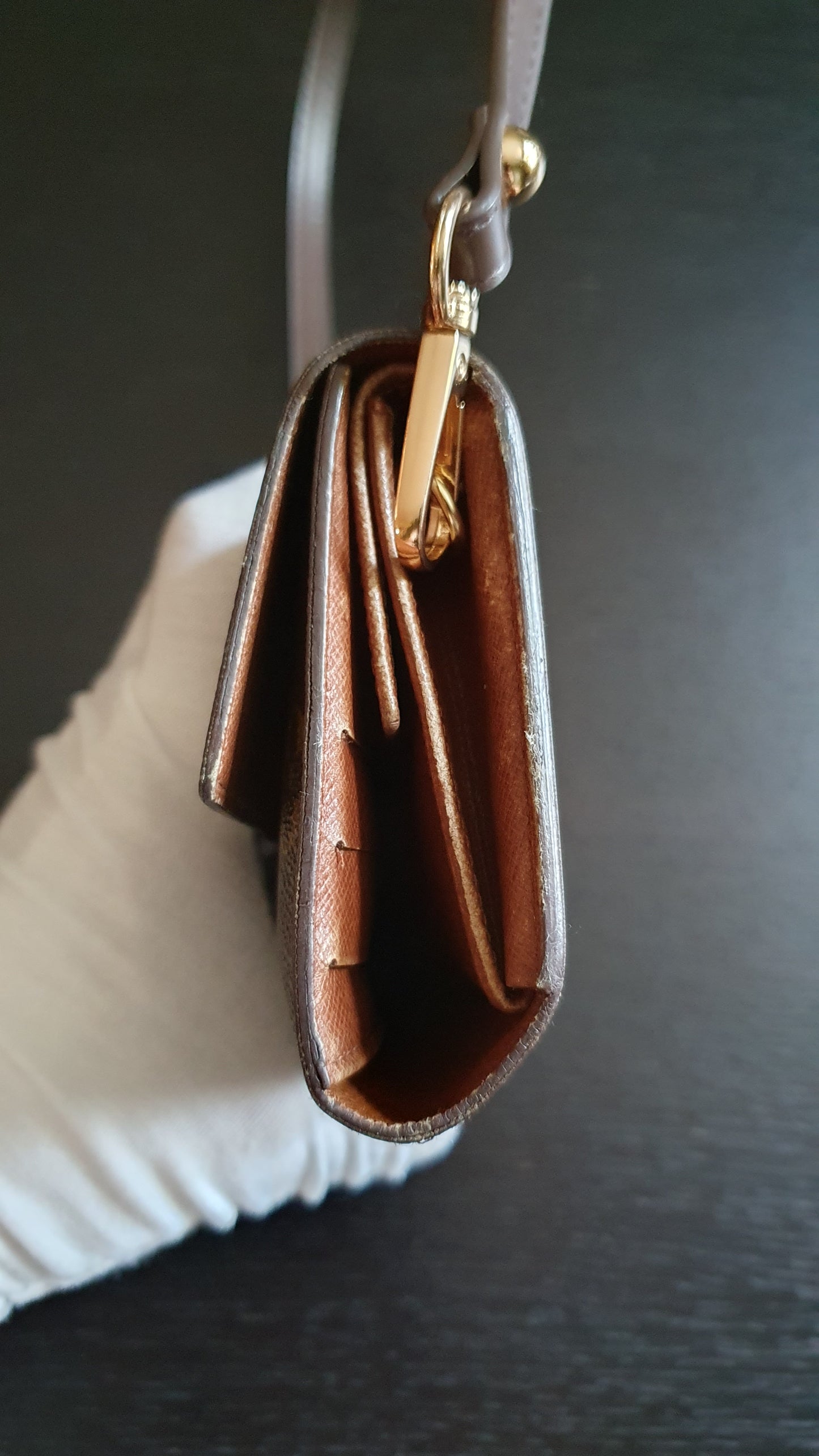 Authentic Vintage Louis Vuitton Upcycle Wallet with Shoulder Strap