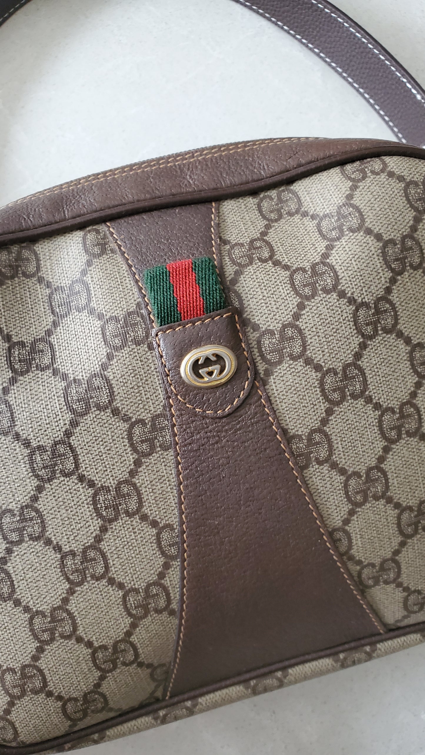 Authentic Vintage Gucci Upcycle Purse with Strap & Chain