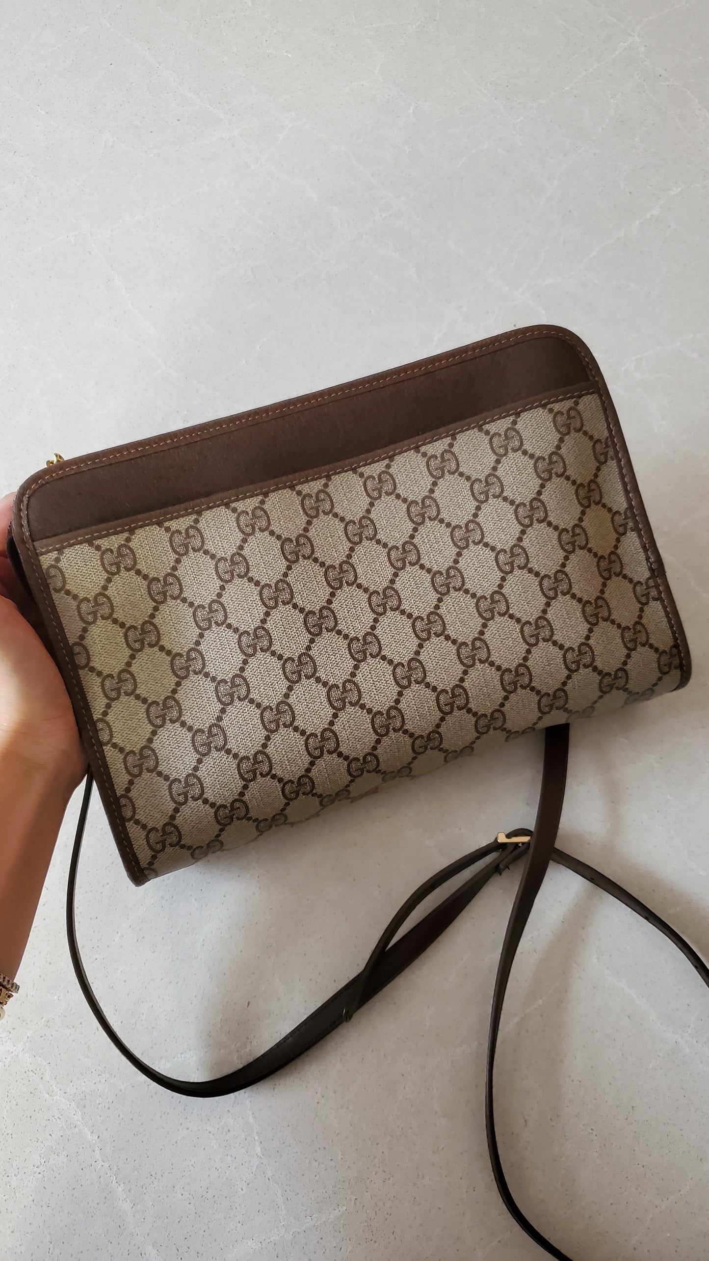 Authentic Vintage Gucci Upcycle Purse on Chain & Strap