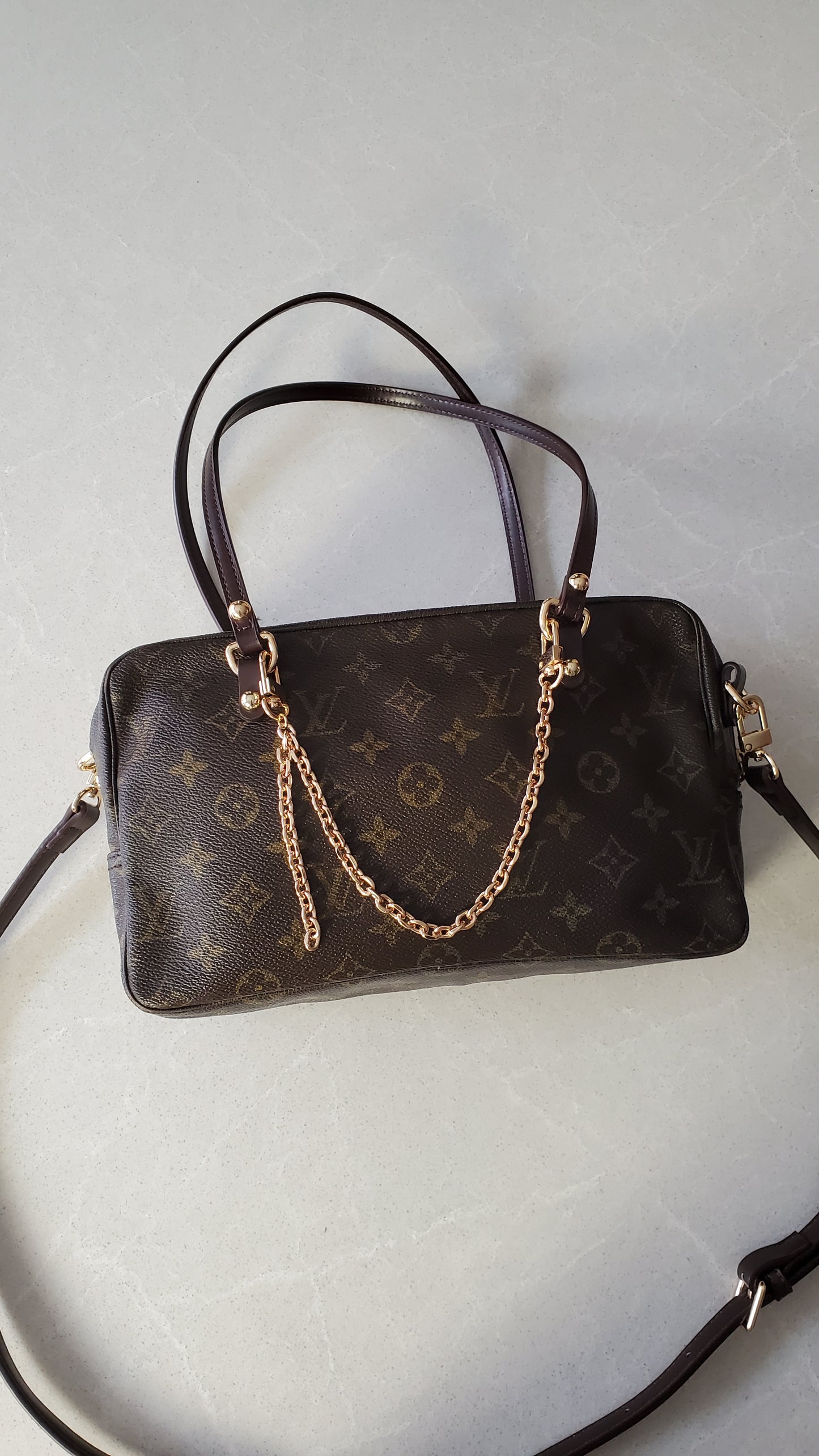 Authentic Vintage Louis Vuitton Upcycle New Gen Charm Shoulder/ Crossbody Bag
