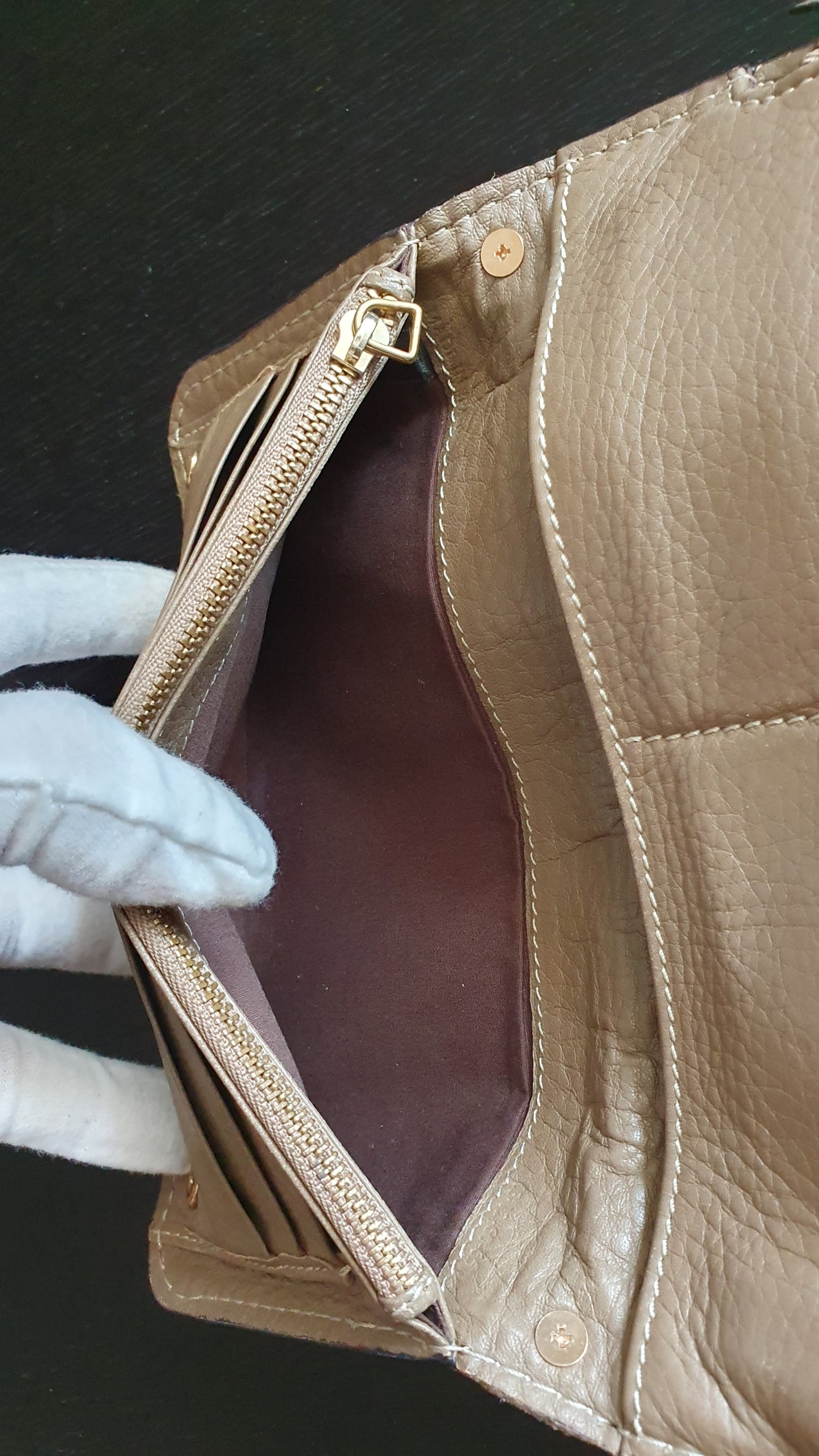Authentic Chloé Upcycle Leather Wallet with Versatile Chain