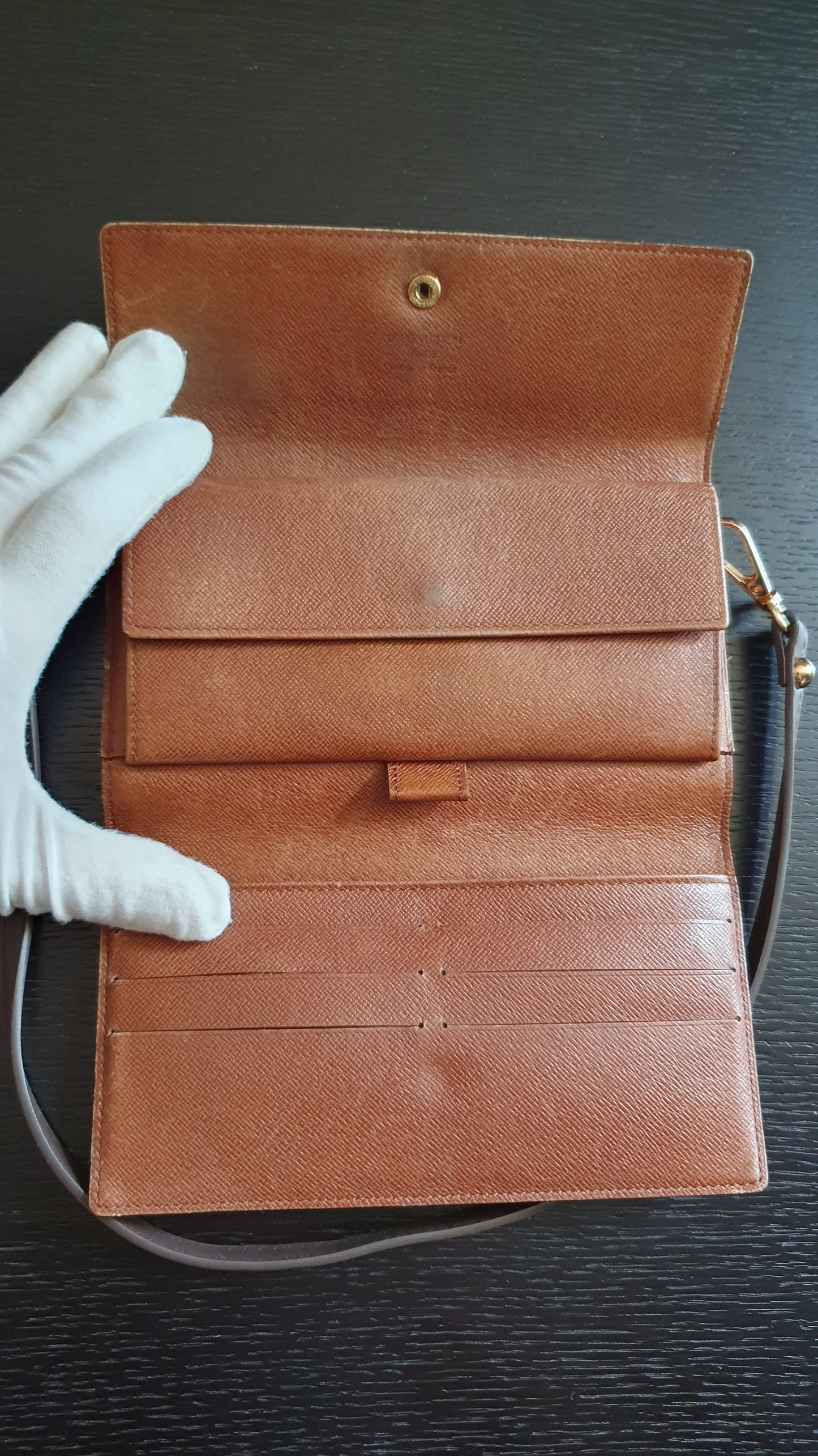 Authentic Vintage Louis Vuitton Upcycle Wallet with Shoulder Strap