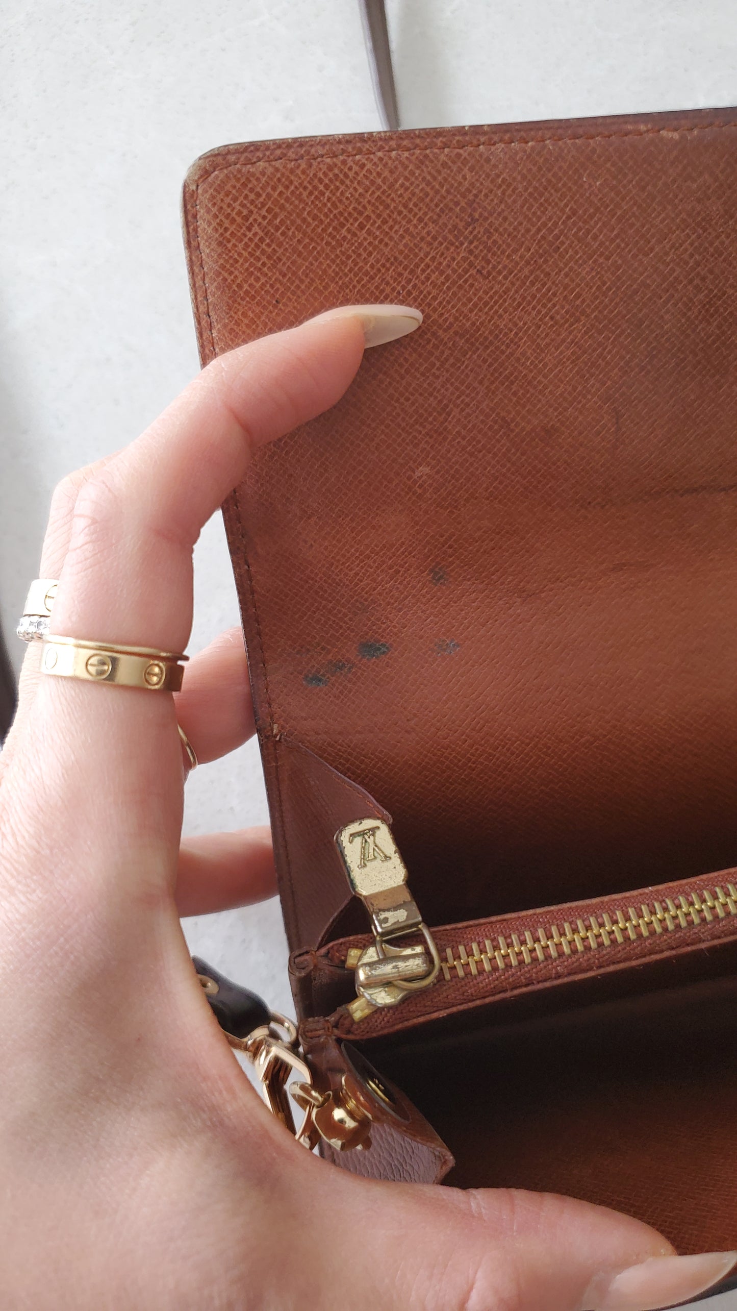 Authentic Vintage Louis Vuitton Upcycle Long Wallet with Strap