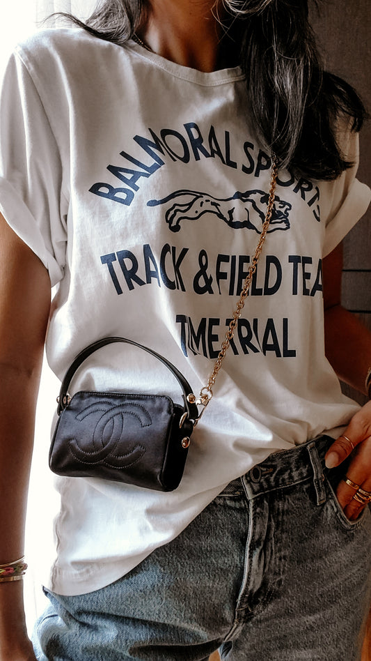 Authentic Chanel Upcycle Black Mini Pouch with Strap & Chain