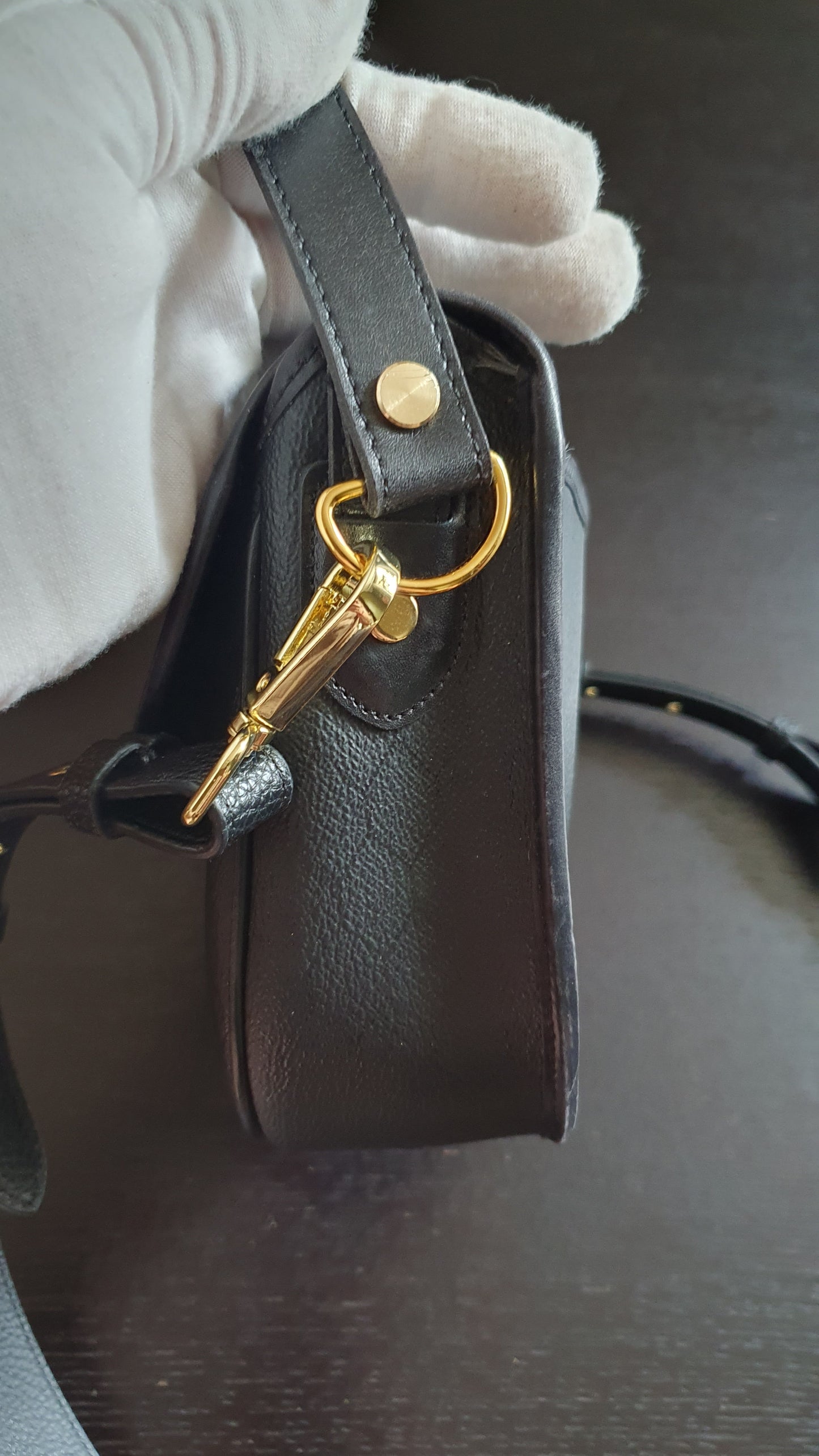 Authentic Vintage Dior Upcycle Black Purse with Chain & Strap