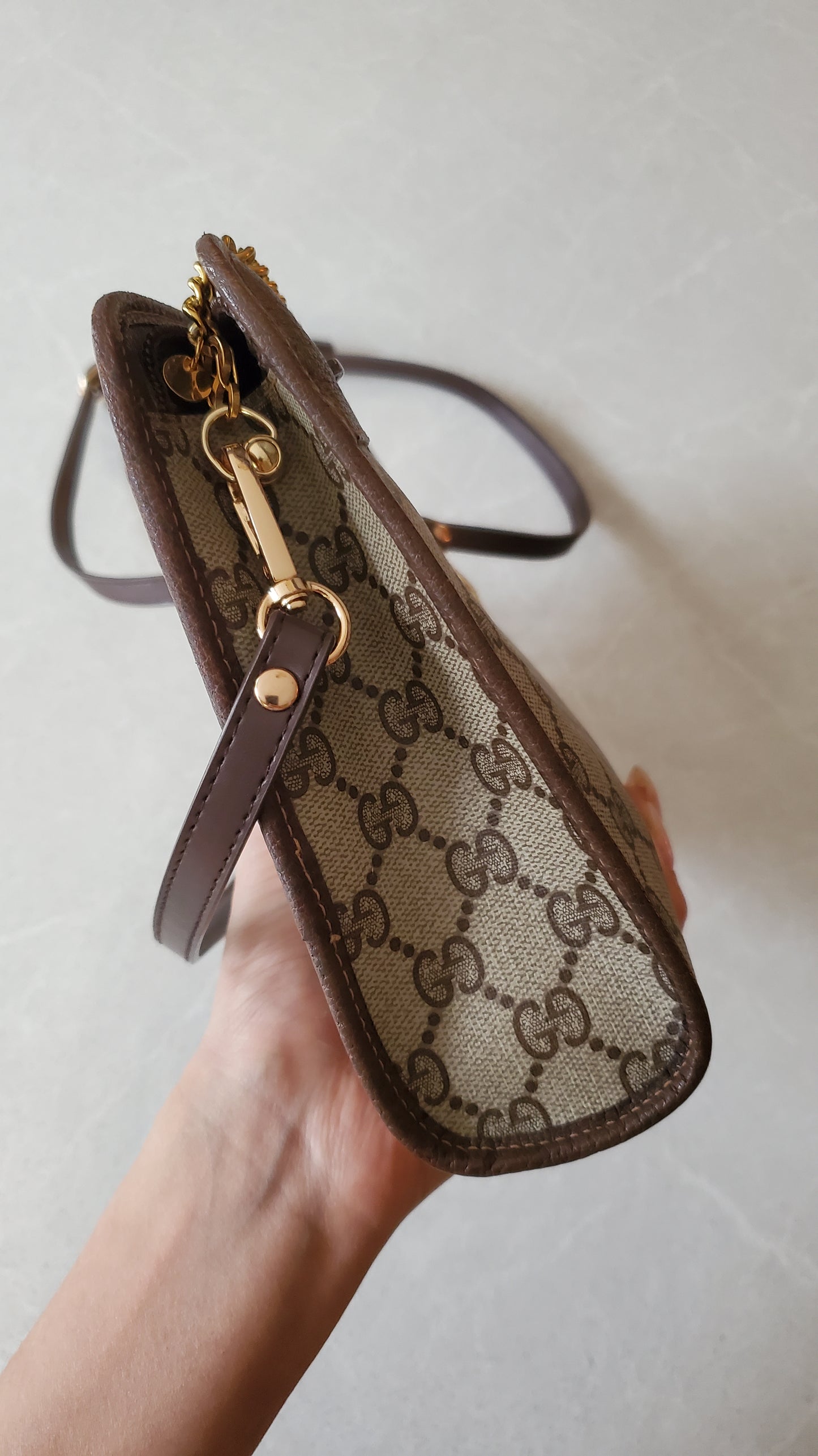 Authentic Vintage Gucci Upcycle Purse on Chain & Strap