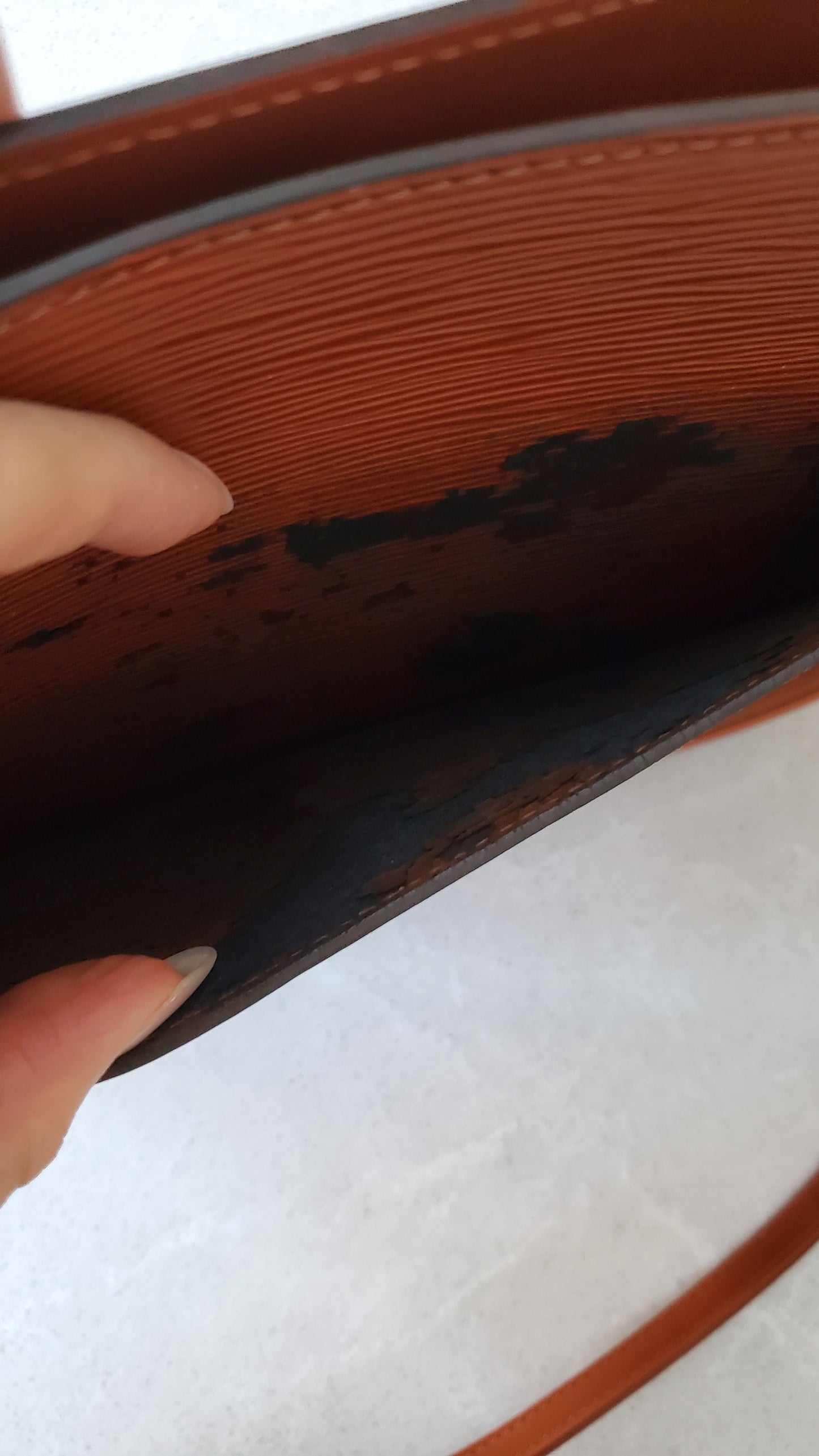 Authentic Louis Vuitton Upcycle Tan Epi Purse with Straps and Chain