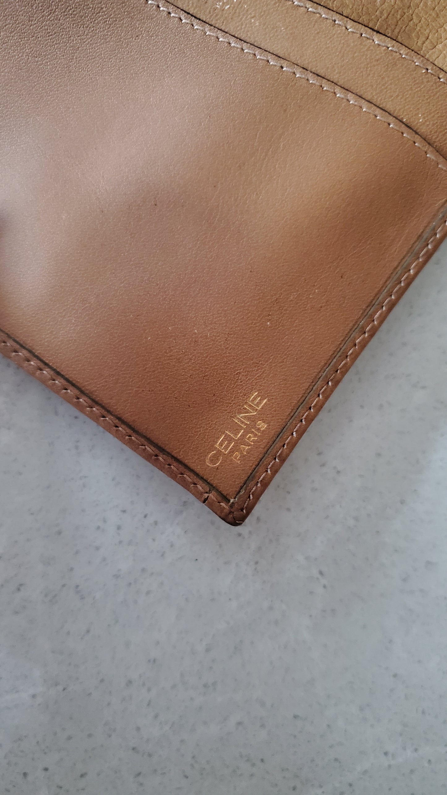 Authentic Vintage Celine Upcycle Long Wallet on Chains
