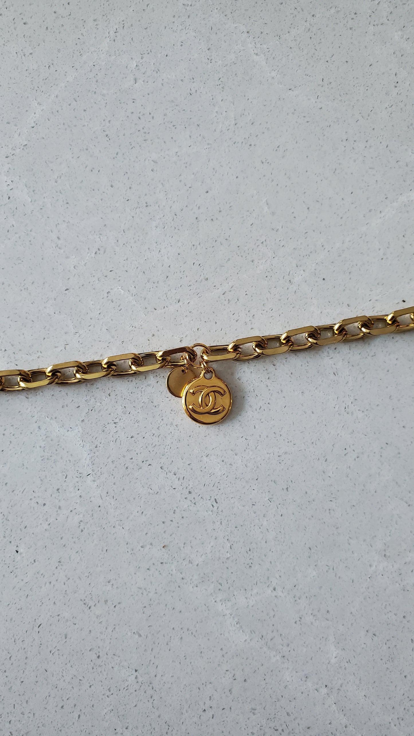 Authentic Vintage Chanel Upcycle Gold Chunky Chain Necklace