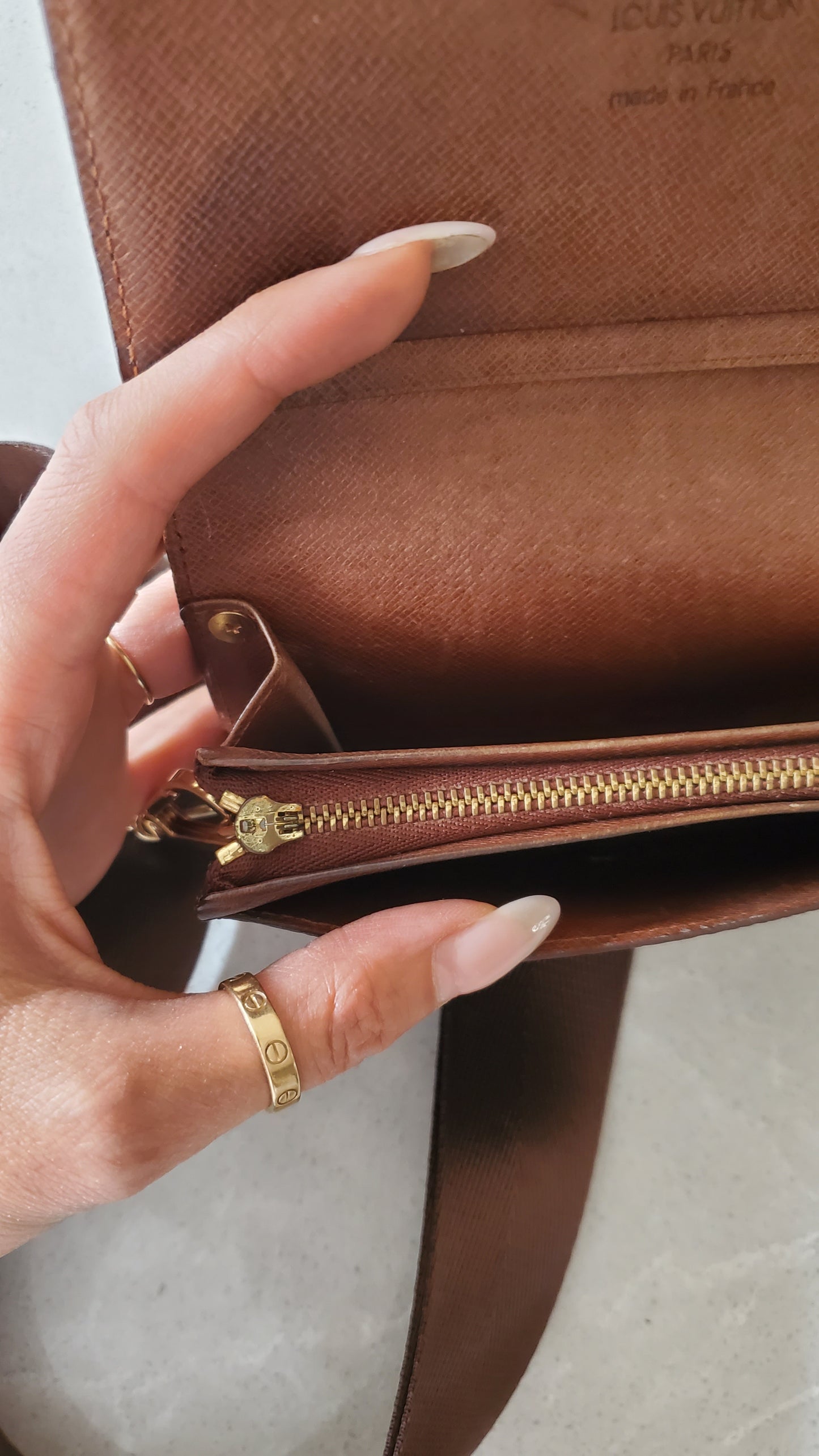 Authentic Vintage Louis Vuitton (RA0994) Upcycle Small Wallet with Strap and Chain