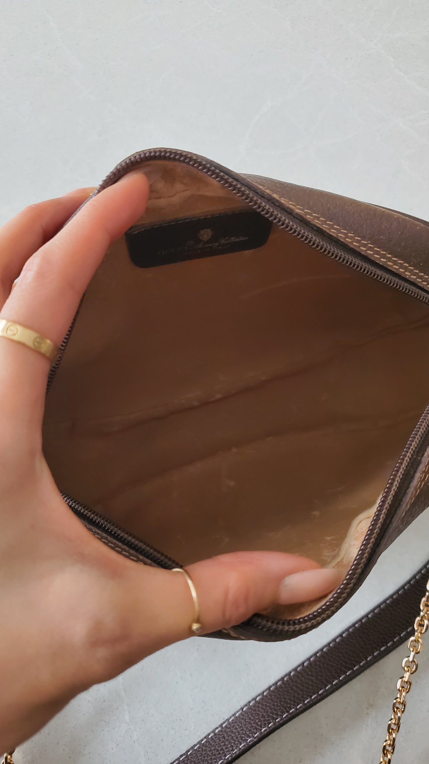 Authentic Vintage Gucci Upcycle Purse with Strap & Chain