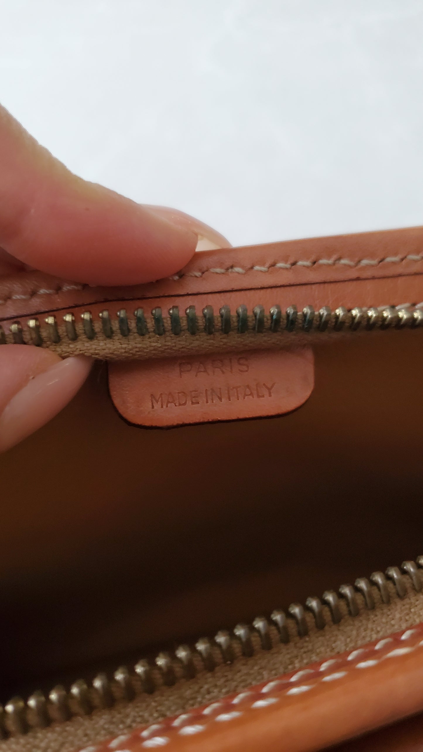 Authentic Vintage Celine Upcycle Tan Purse with Strap & Chain