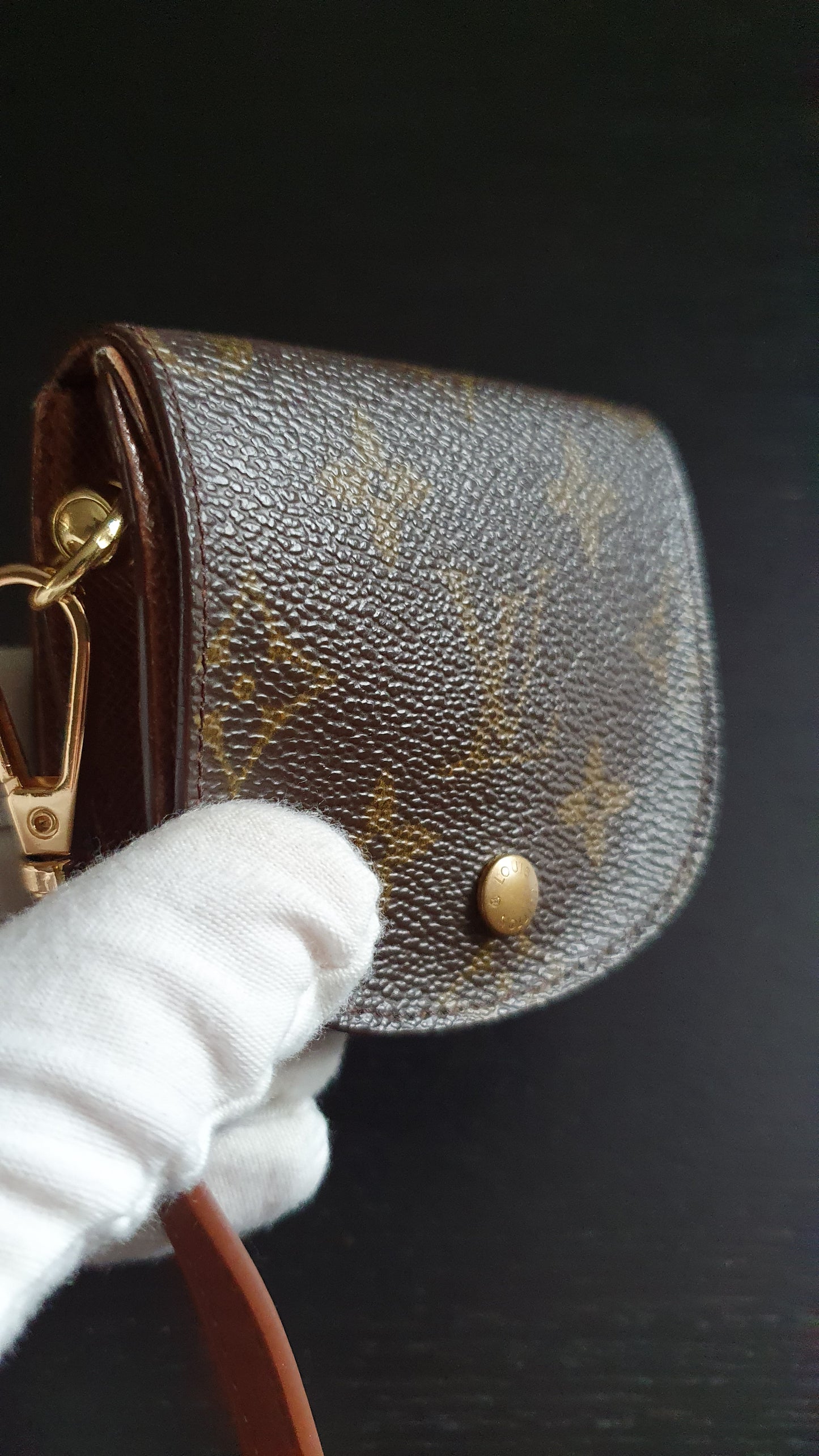 Authentic Vintage Louis Vuitton (2) Upcycle Mini Pouch with Strap