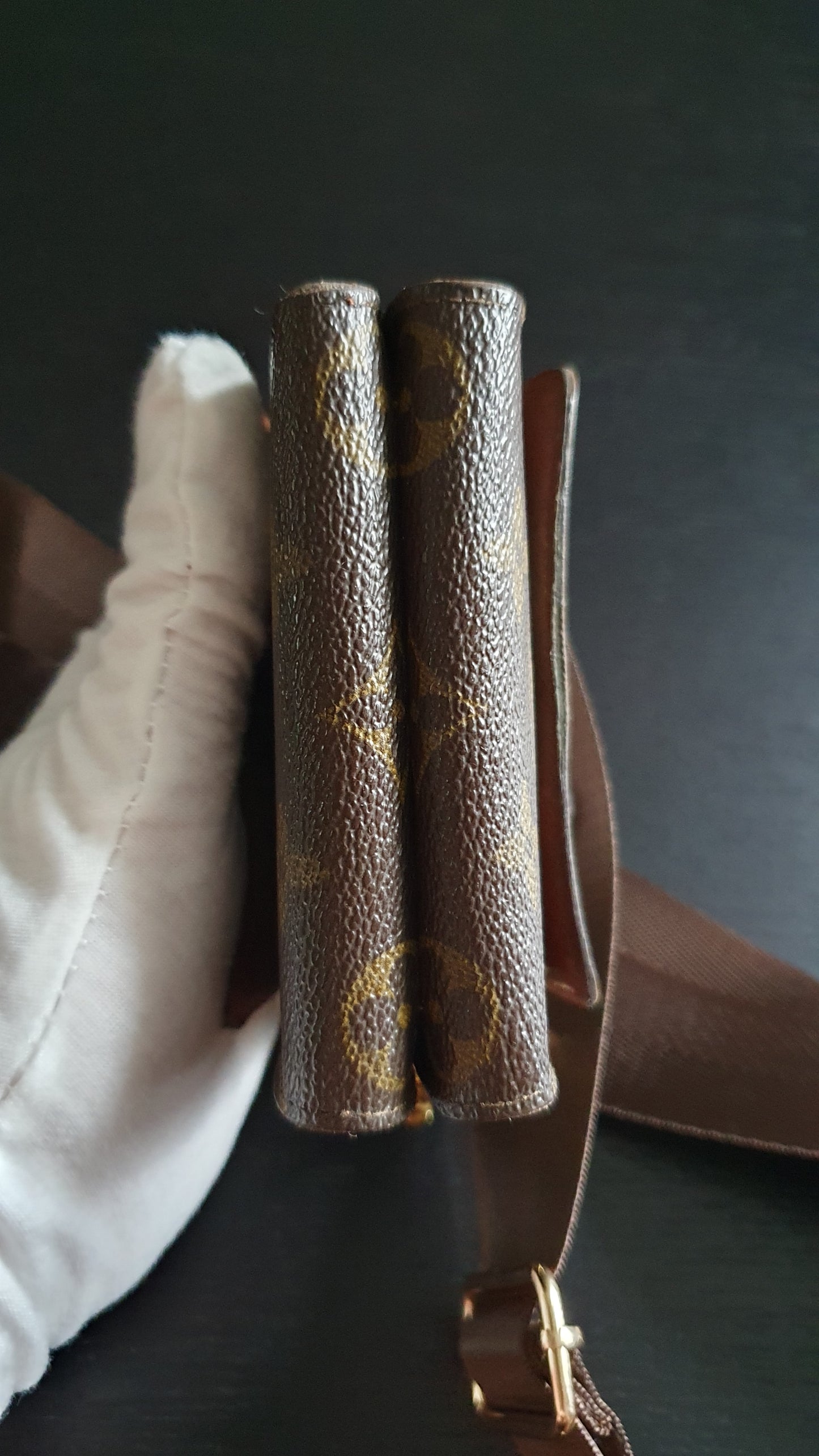 Authentic Vintage Louis Vuitton (2) Upcycle Small Wallet on Chain & Strap