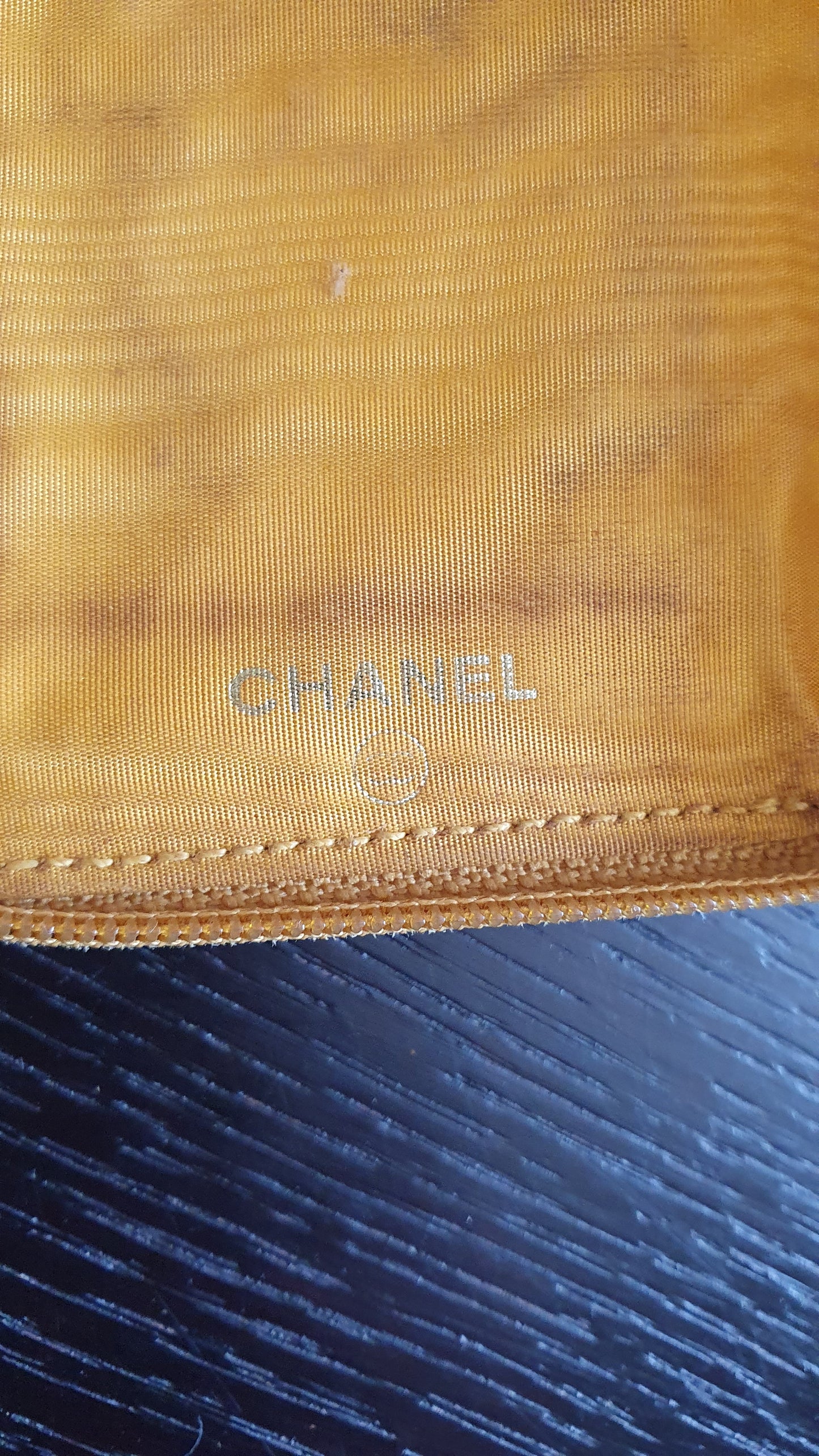 Authentic Chanel Upcycle (Yellow) Caviar Keyholder with Chain