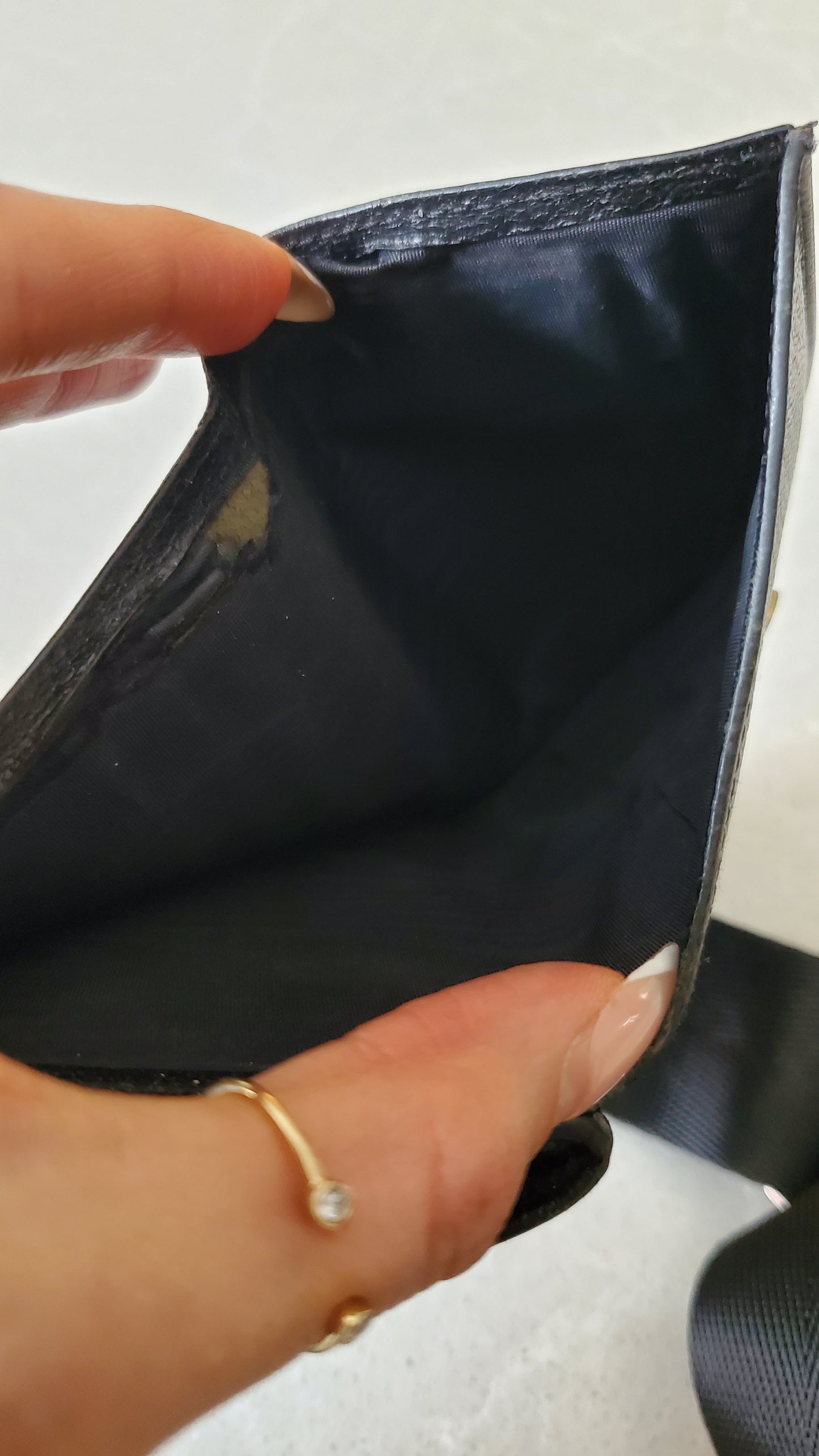 Authentic Chanel Upcycle Black Caviar Compact a Wallet with Strap