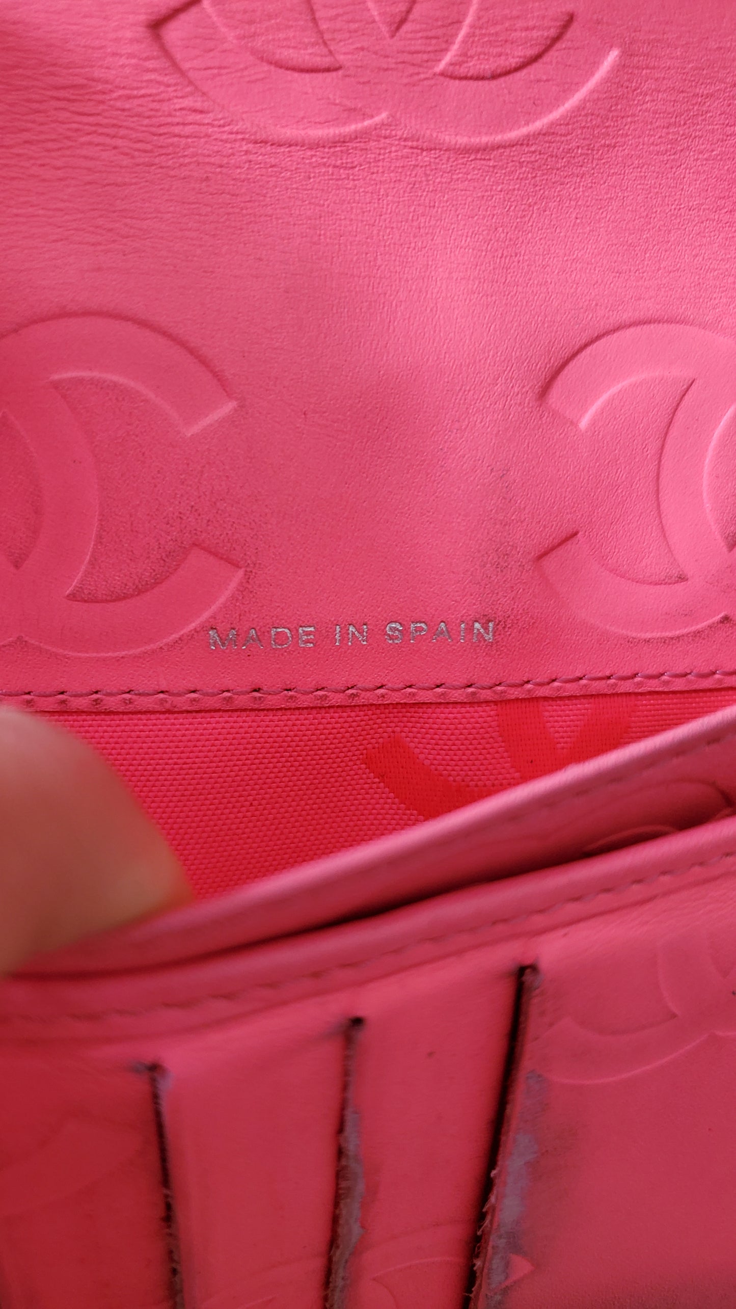 Authentic Vintage Chanel Upcycle Large Zip Wallet on Chain