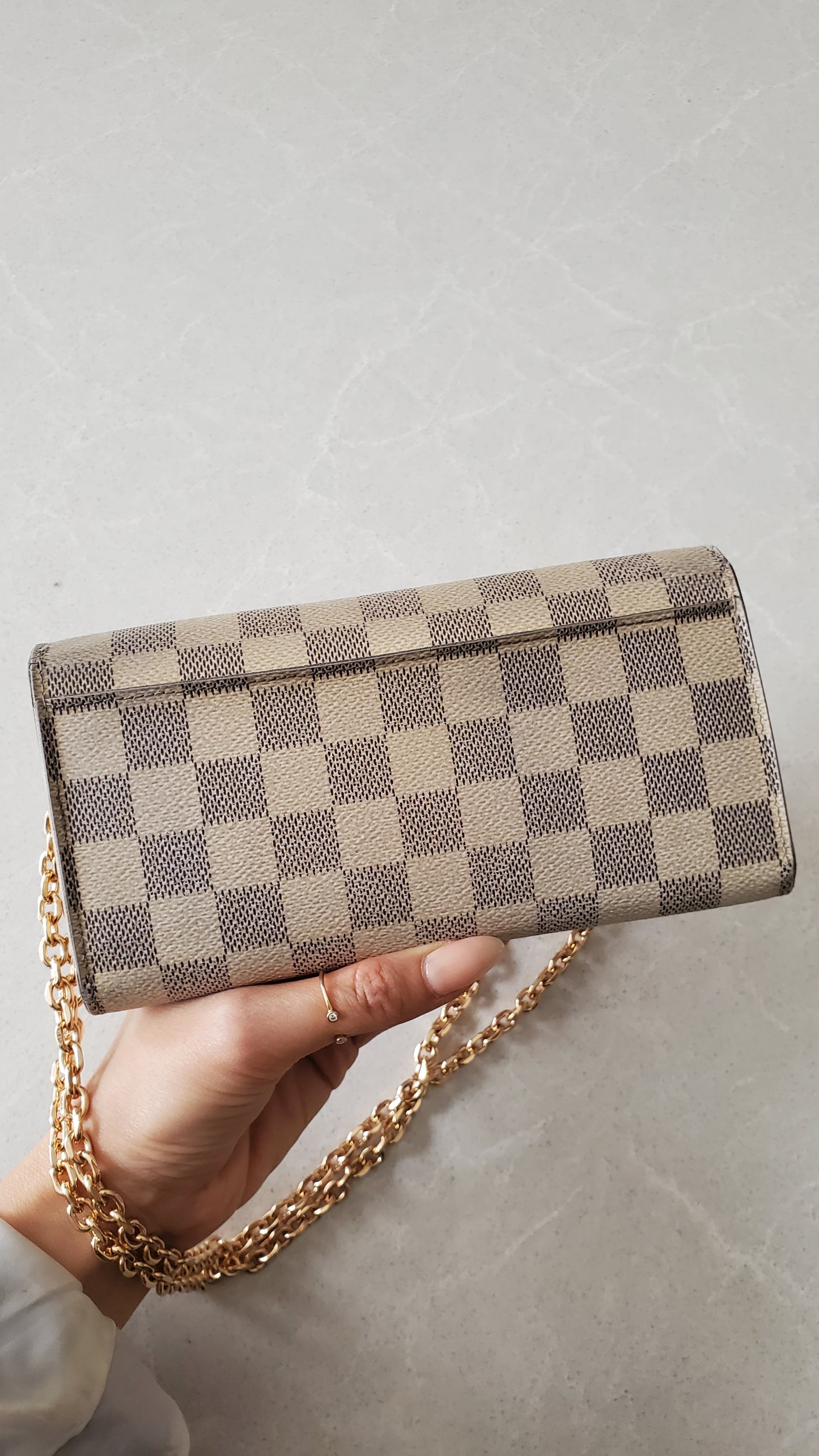 Authentic Louis Vuitton Damier Upcycle Wallet on Chain